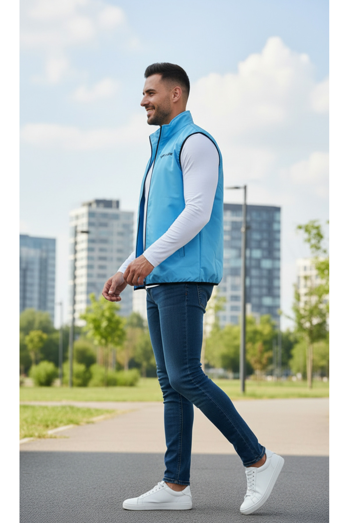 FORE SPORT Erkek Fermuarlı Yelek görsel 2