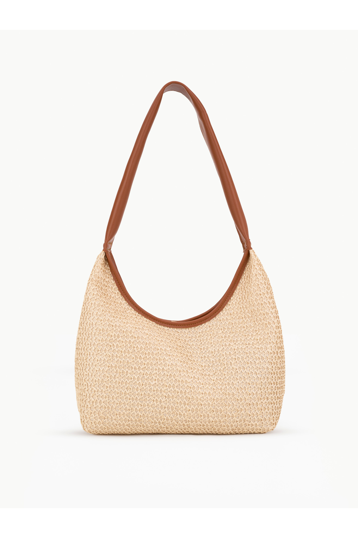 BLAZE Hasır Kadın El Kol ve Omuz Çantası Modern Minimal Hobo Çanta