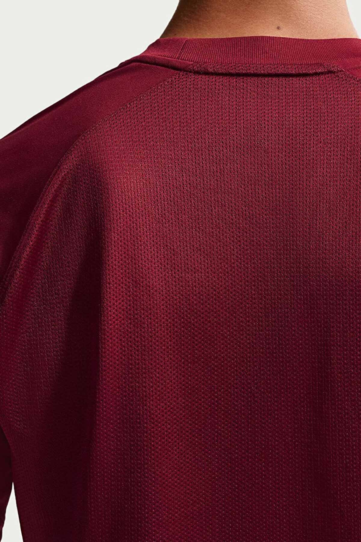 Nike Dri-FIT Erkek Antrenman Tişörtü Bordo - Hafif, Nefes Alabilir, Ter Tutmayan Günlük Spor Tişörtü görsel 5
