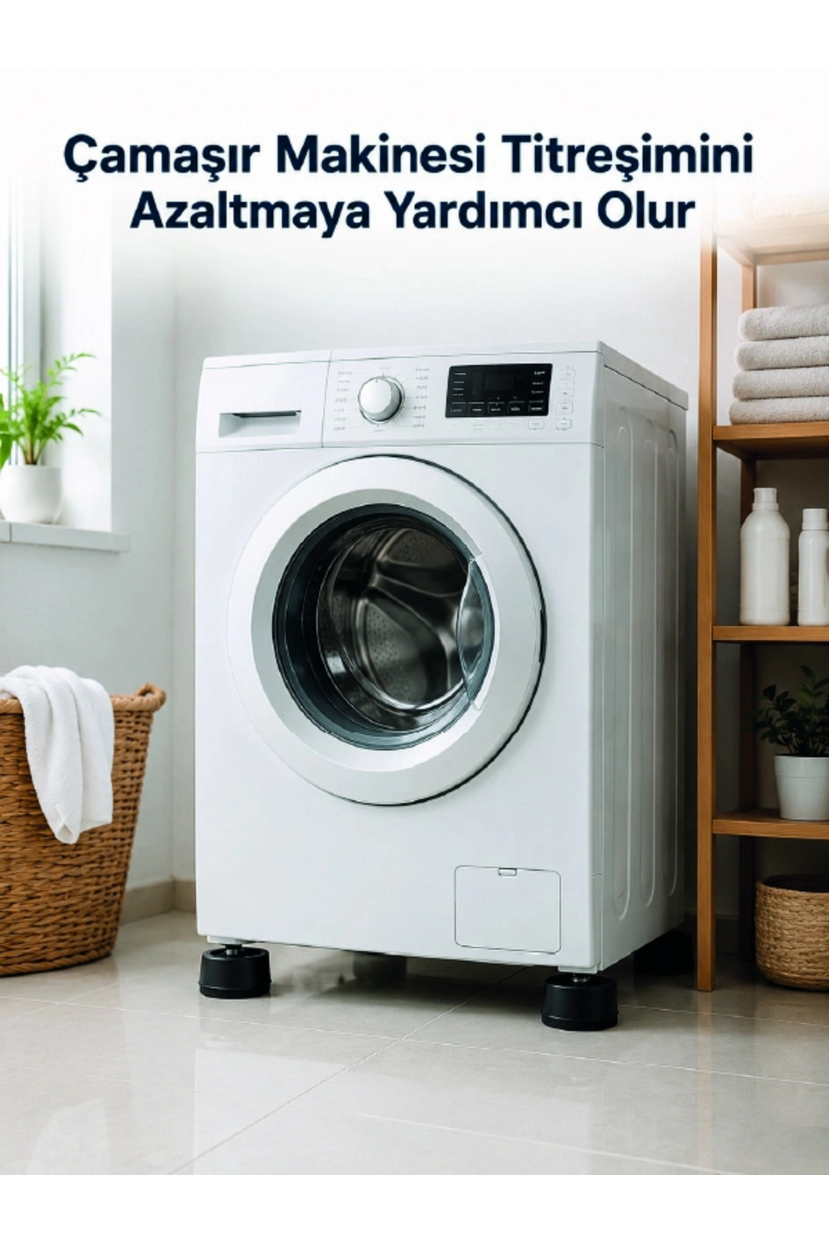 ALFA AKSESUAR 03 Çamaşır Makinesi İçin 4 Adet Kauçuk Ayak Pedi