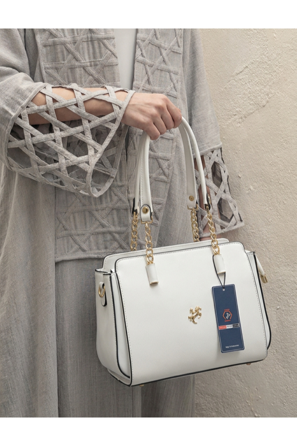 Miami Polo Club Gold Women's Shoulder Bag with Accessory Detail