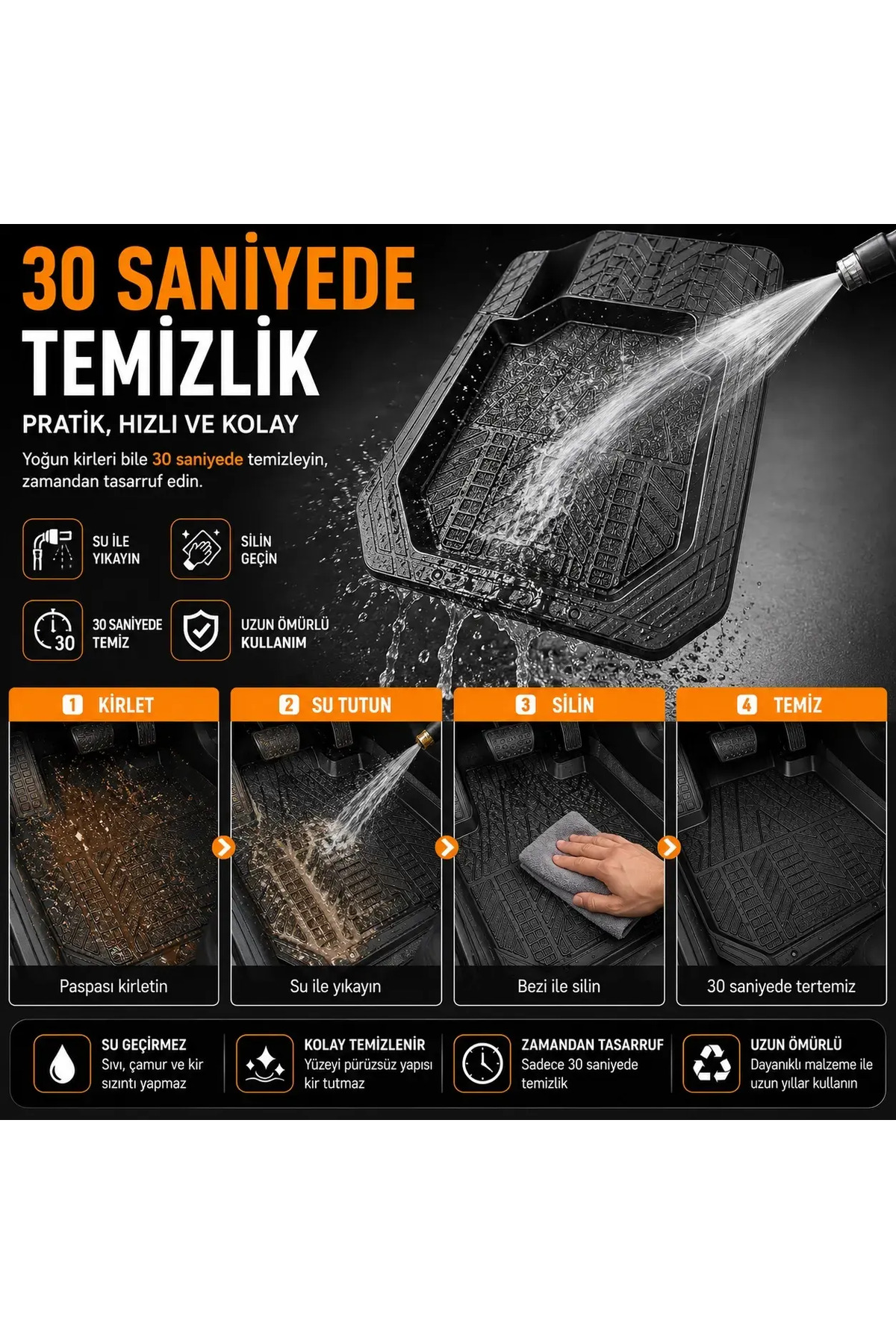 پکیج فرش خودرو 4D پرمیوم مناسب برای هیوندای گتز (ساختار قابل برش یونیورسال)