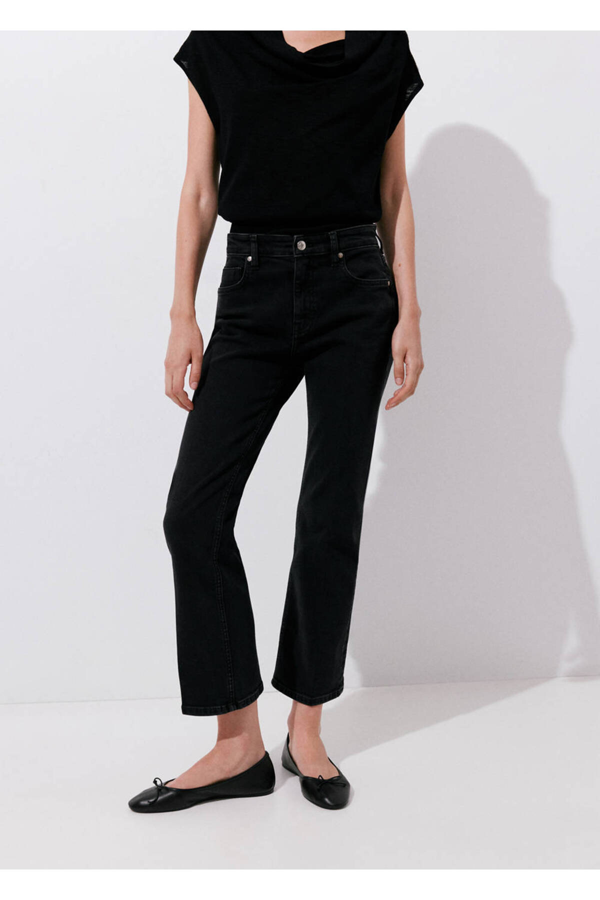 Sienna flare crop jean pantolon