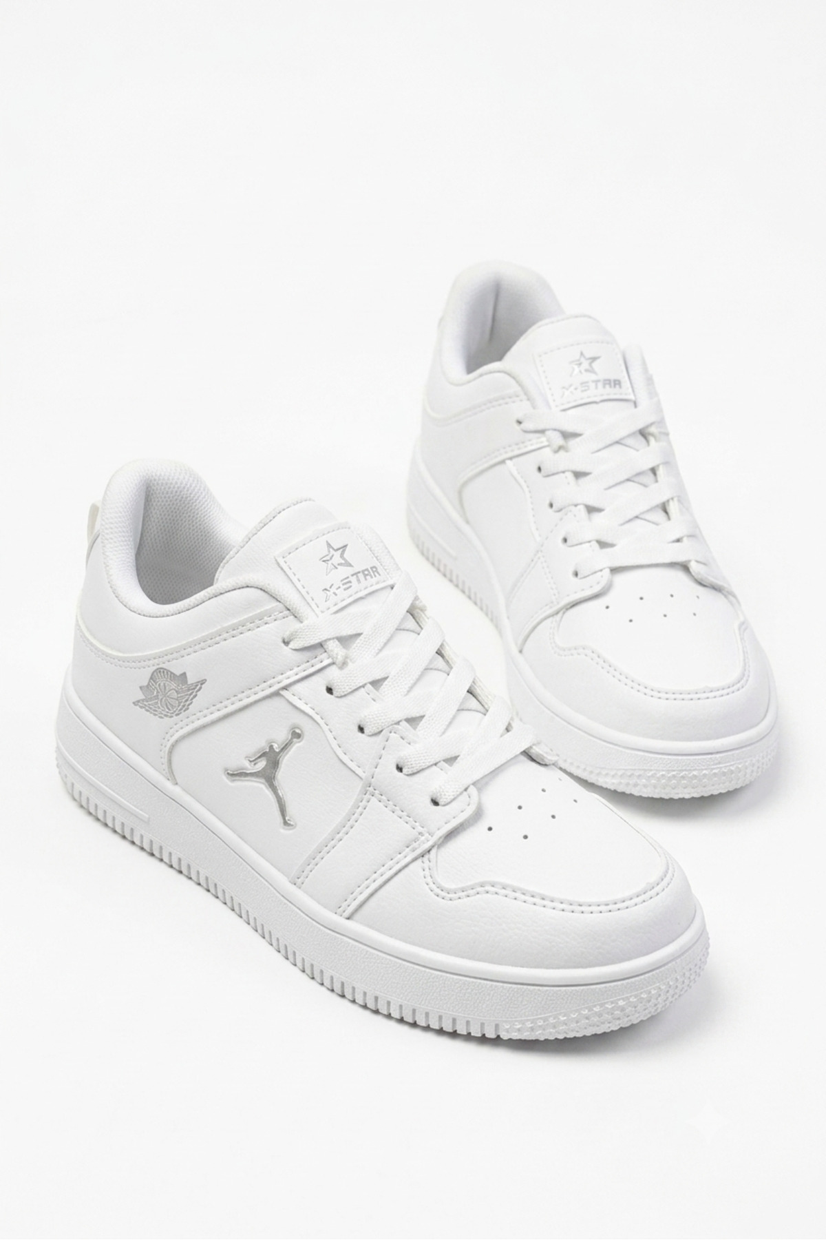 XStar Unisex Beyaz Rahat Kalıp Termo Taban Bağcıklı Sneaker Ayakkabı