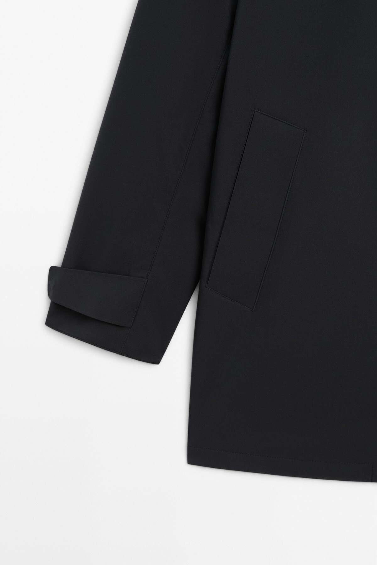 Massimo Dutti Yaka detaylı uzun trençkot görsel 7