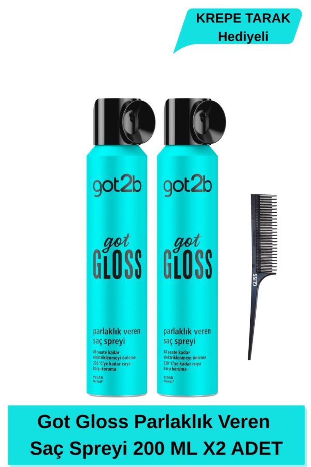 Got2B Gloss Parlaklık Veren Saç Spreyi 200 ML X2 ADET — SET.HNKLGTB.3004