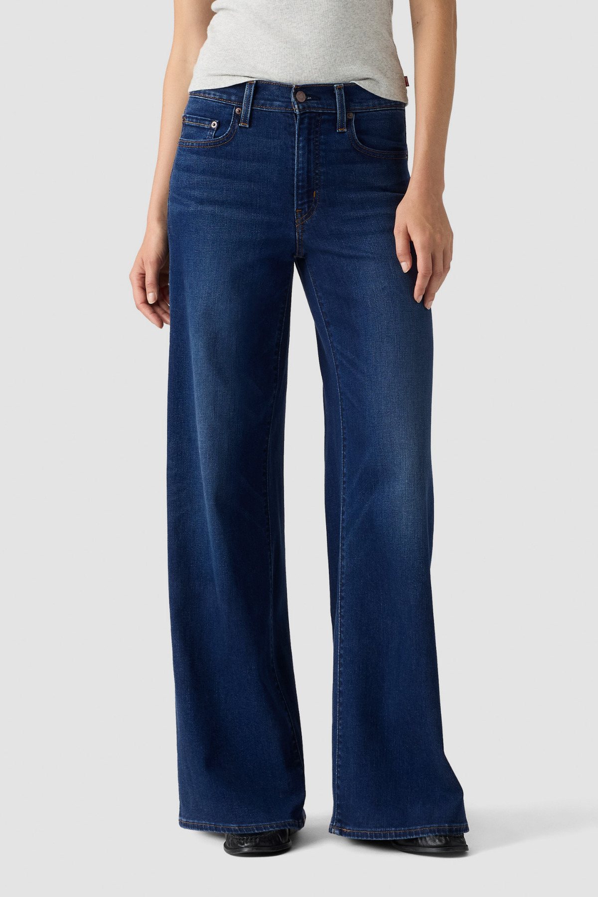 728 Kadın Hr Geniş Paça True Koyu Mavi Jean