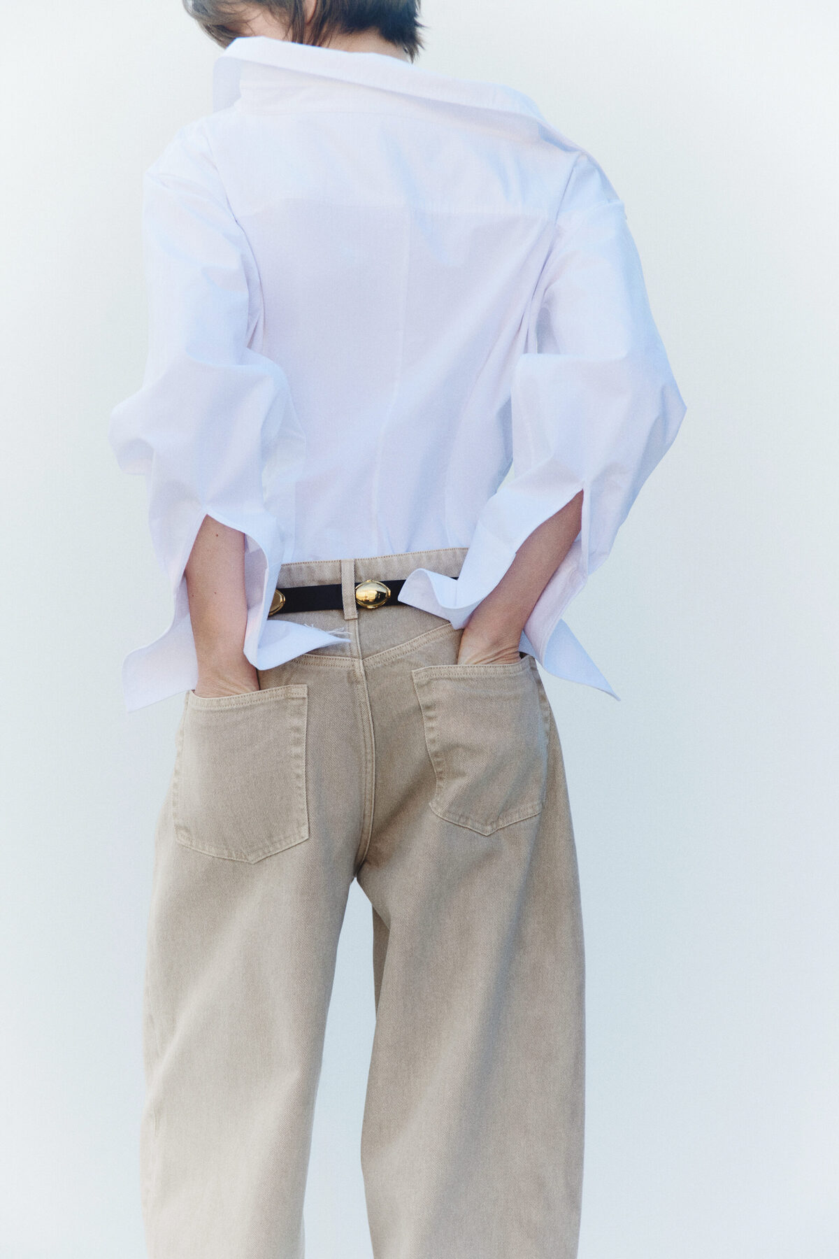 H&M Baggy Barrel Regular Waist Jeans görsel 4