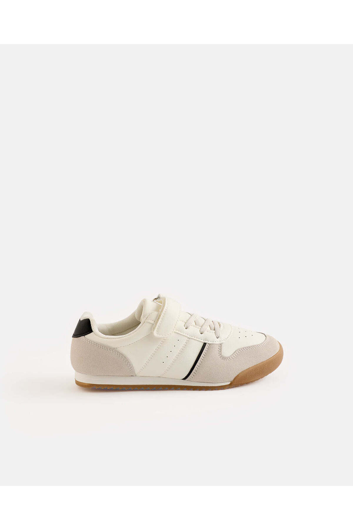REDTAG Senior Boys White Retro Low Top Sneakers