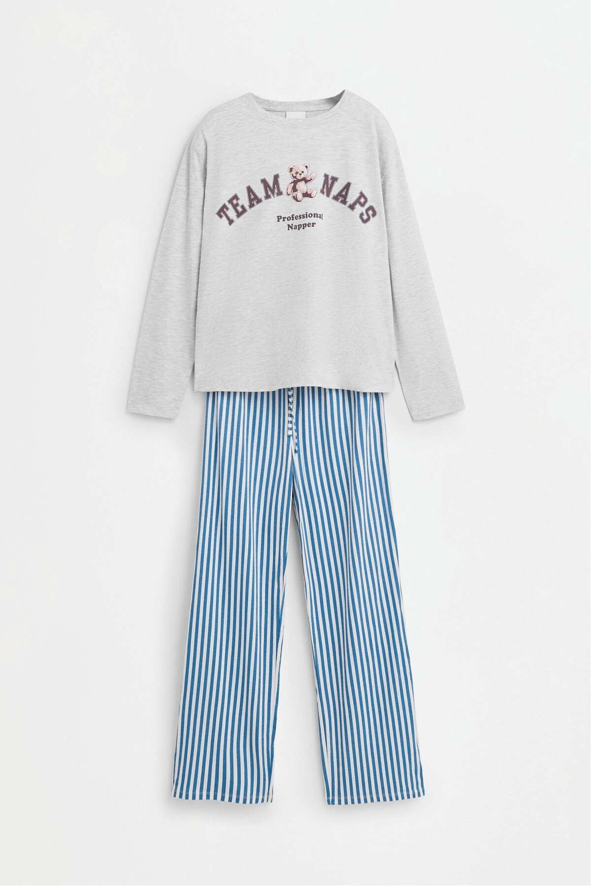 LEFTIES Baskılı uzun pijama takımı görsel 6