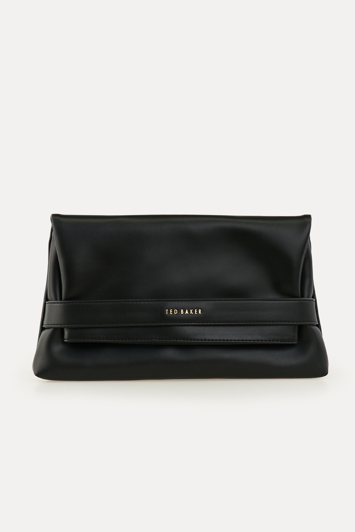 Ted Baker Siyah Kemer Detay Düz Cilt El Portföyü