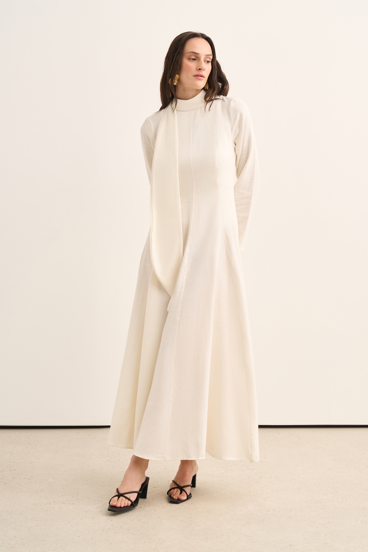 ebu prive Women's Elora Organic Cotton Dress Ecru
