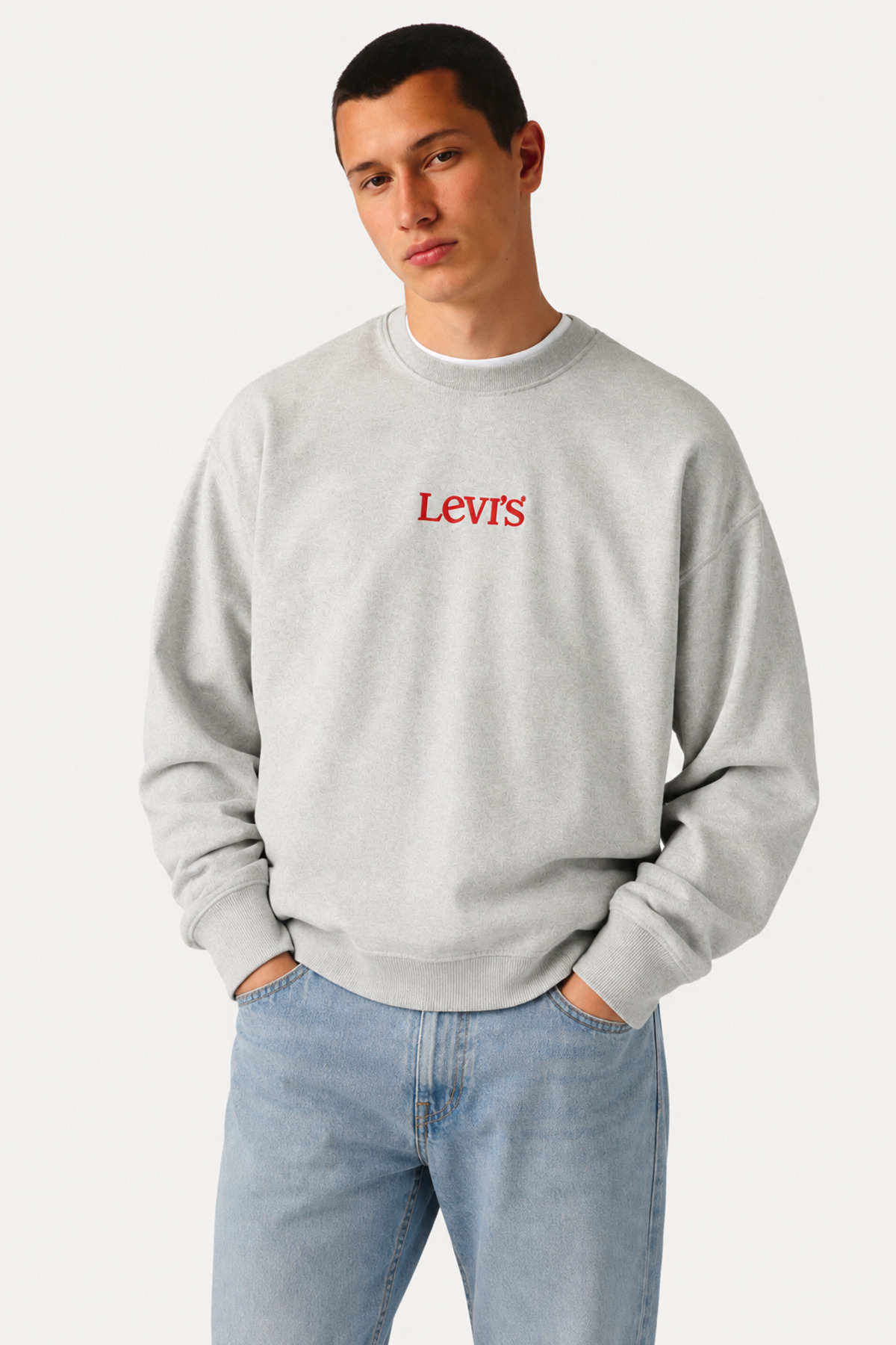 Levi's Gray Men's Sweatshirt Relaxed Fit 0087A-0016