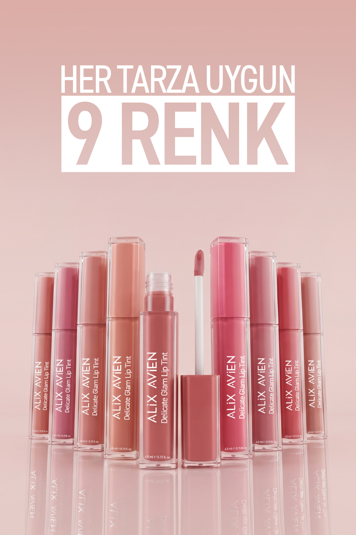 Su Bazlı Parlak Bitişli Dudak Tinti - Delicate Glam Lip Tint 702 Candy Rose — صورتی LIPTINT — تصویر 6 از 6