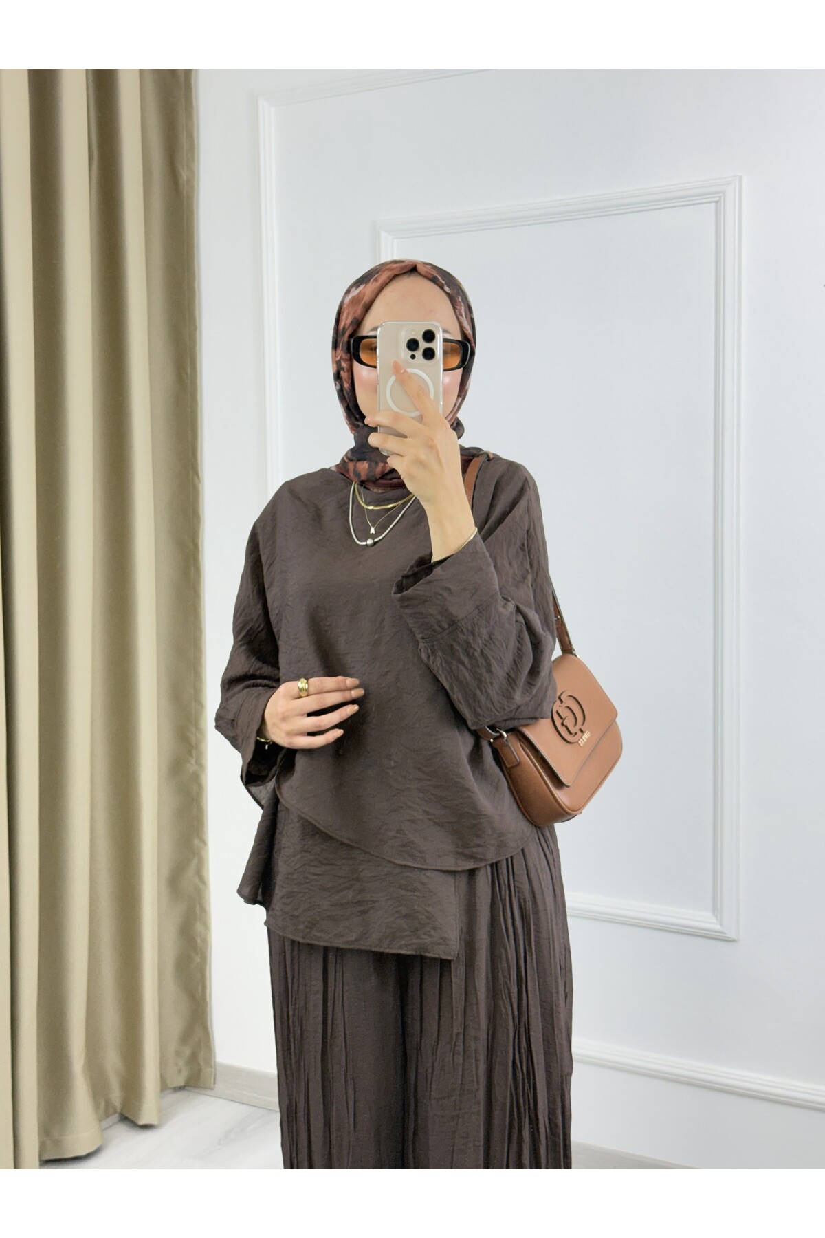 Sovel 8054 Cape Tulle Skirt and Trousers Set