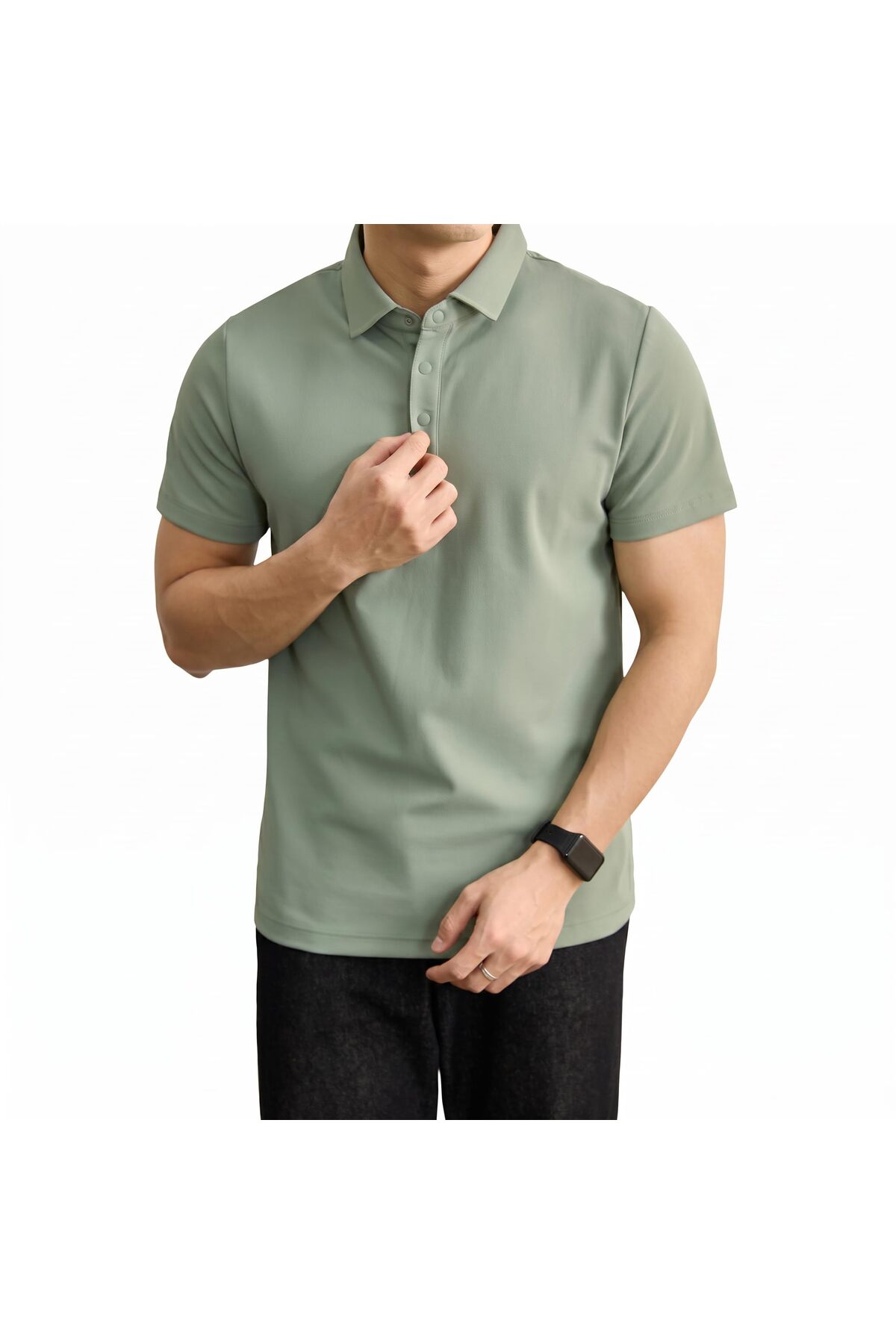 Future Fit Men's Commuter Short Sleeve Polo Shirt, Wrinkle Resistant, Quick Dry, Lightweight Casual Shirt