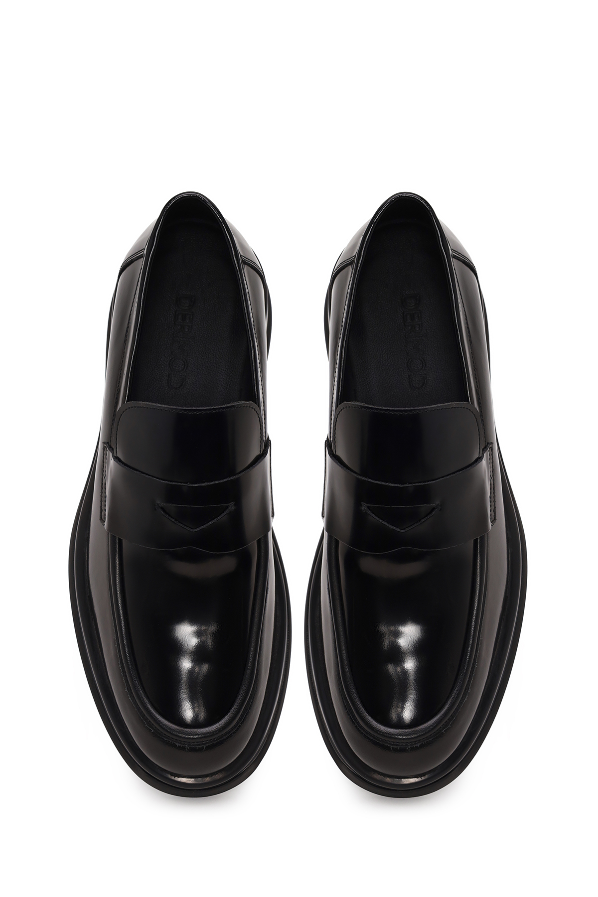 Derimod Erkek Siyah Kalın Tabanlı Deri Casual Loafer WM620012DA görsel 4