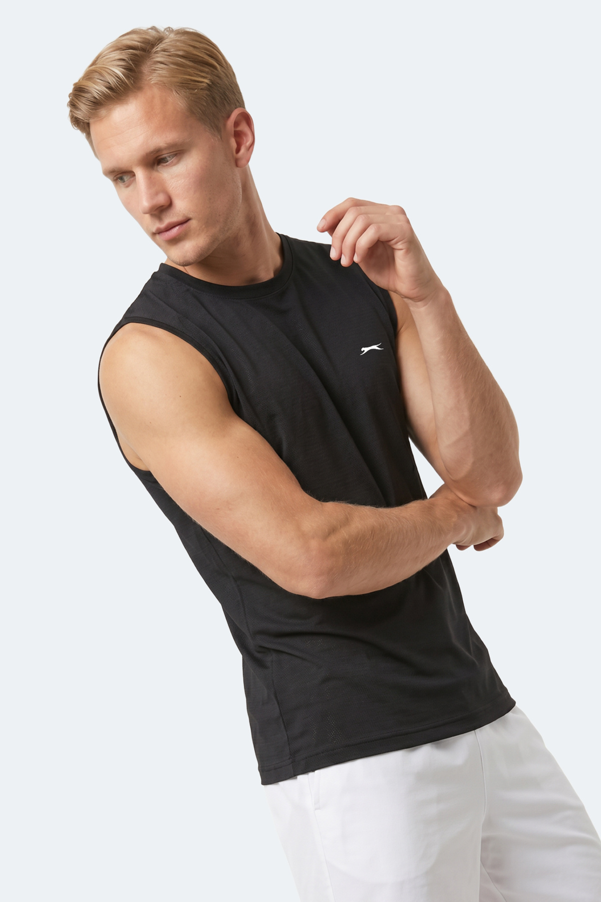 Slazenger HEROFIT IN Erkek Kolsuz Siyah Atlet görsel 4