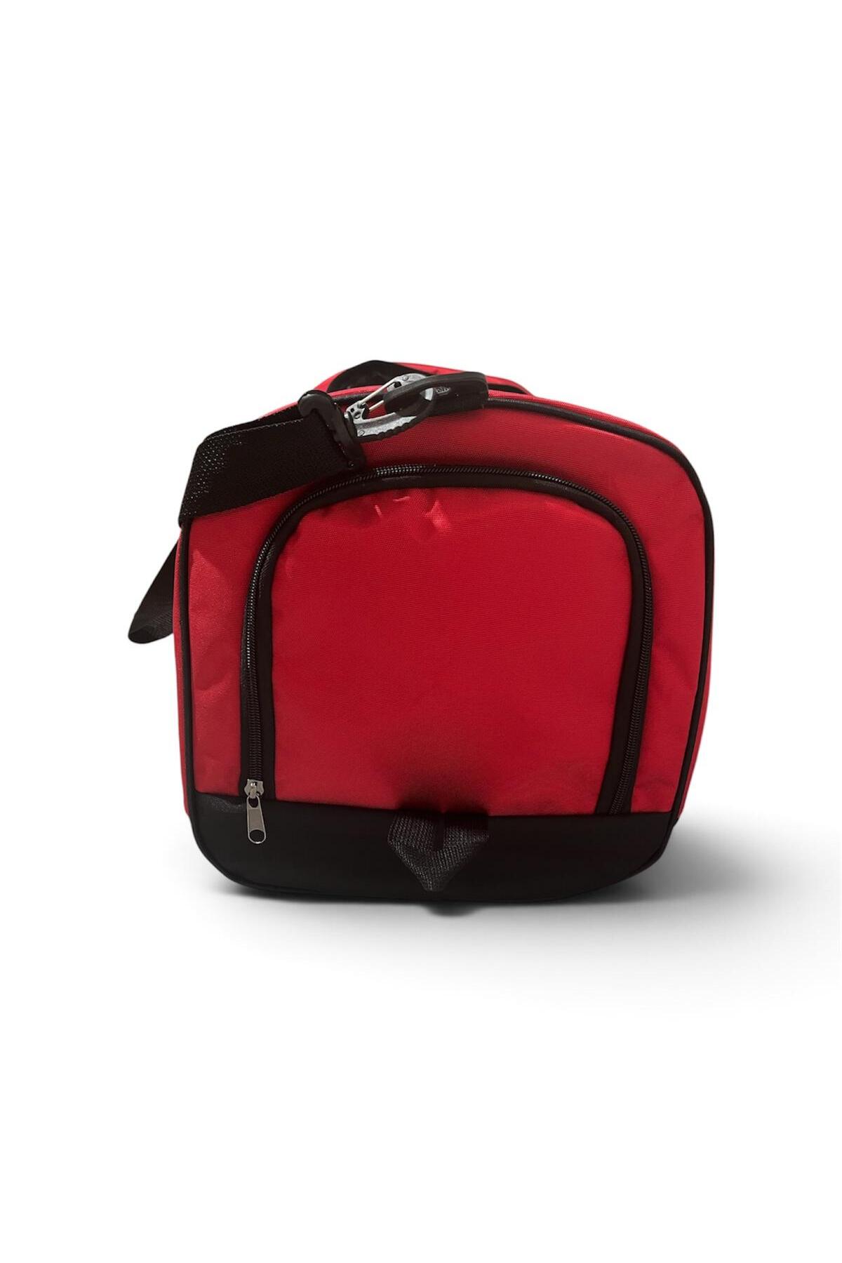 GreandBags Kırmızı Ayakkabı Bölmeli A Kalite Geniş Hacimli Spor Çantası Seyehat Çantası GYM görsel 5
