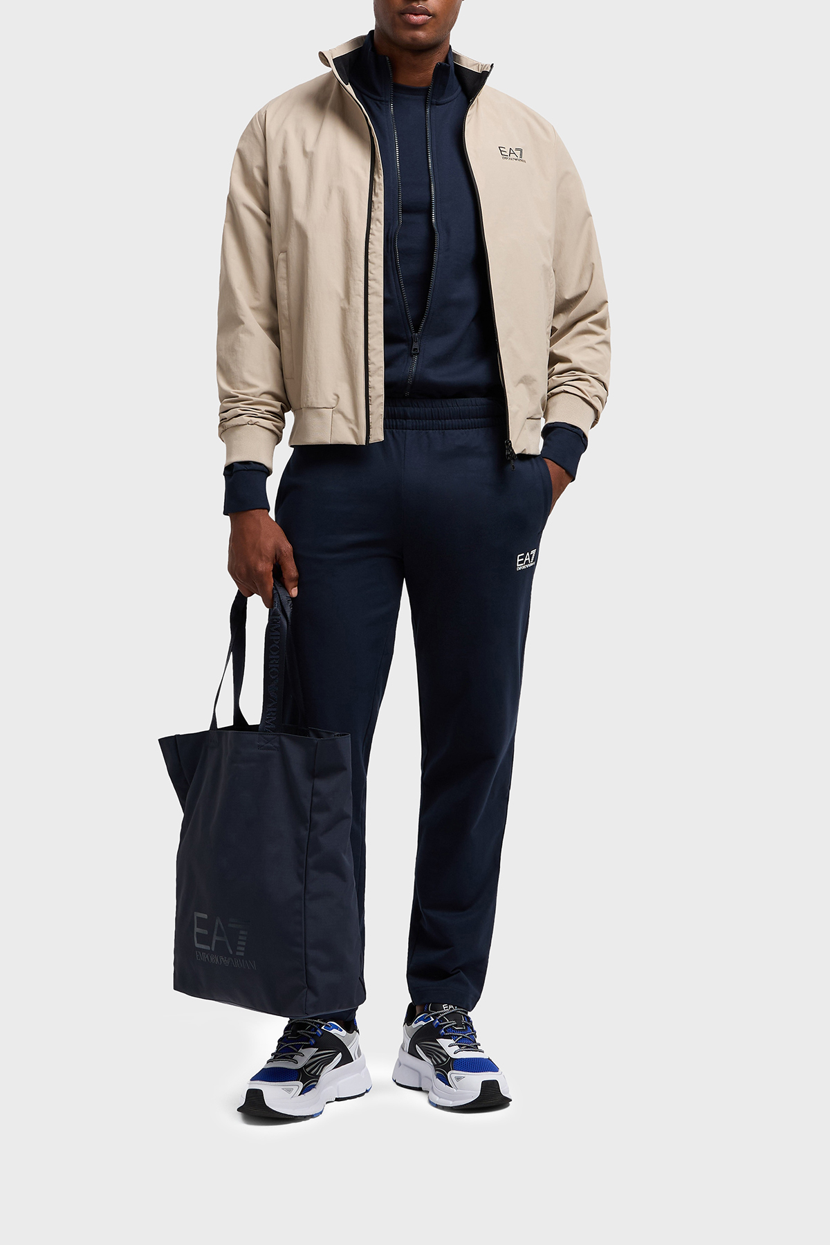 Logolu Regular Fit Fermuarlı Cepli Spor Erkek Eşofman Takımı EŞOFMAN TAKIMI 8NPV61 PJVRZ 1562 — سرمه‌ای — تصویر 2 از 6