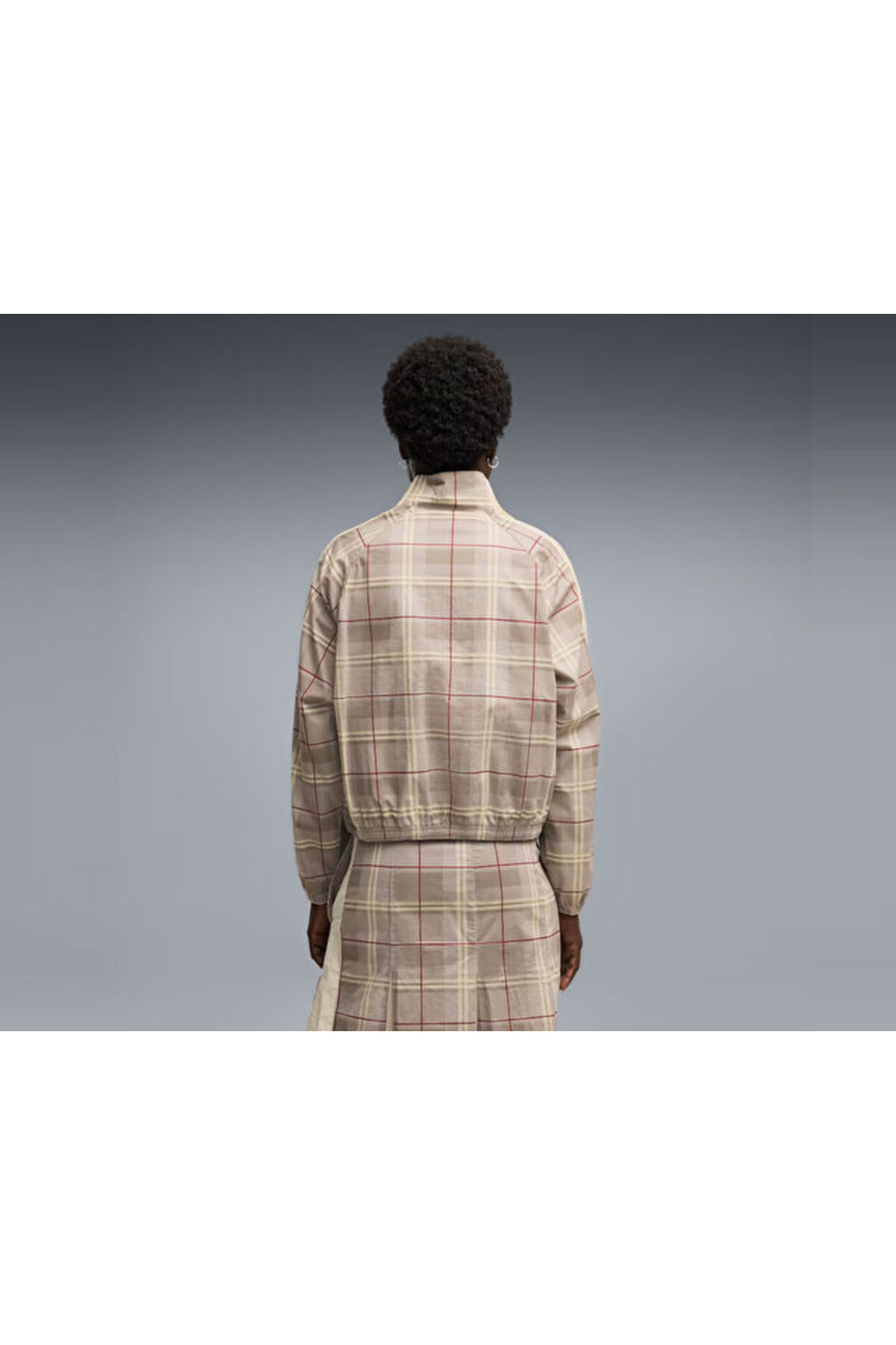 Puma T7 TARTAN WOVEN JACKET Kadın Günlük Ceket 63662881 Gri görsel 4