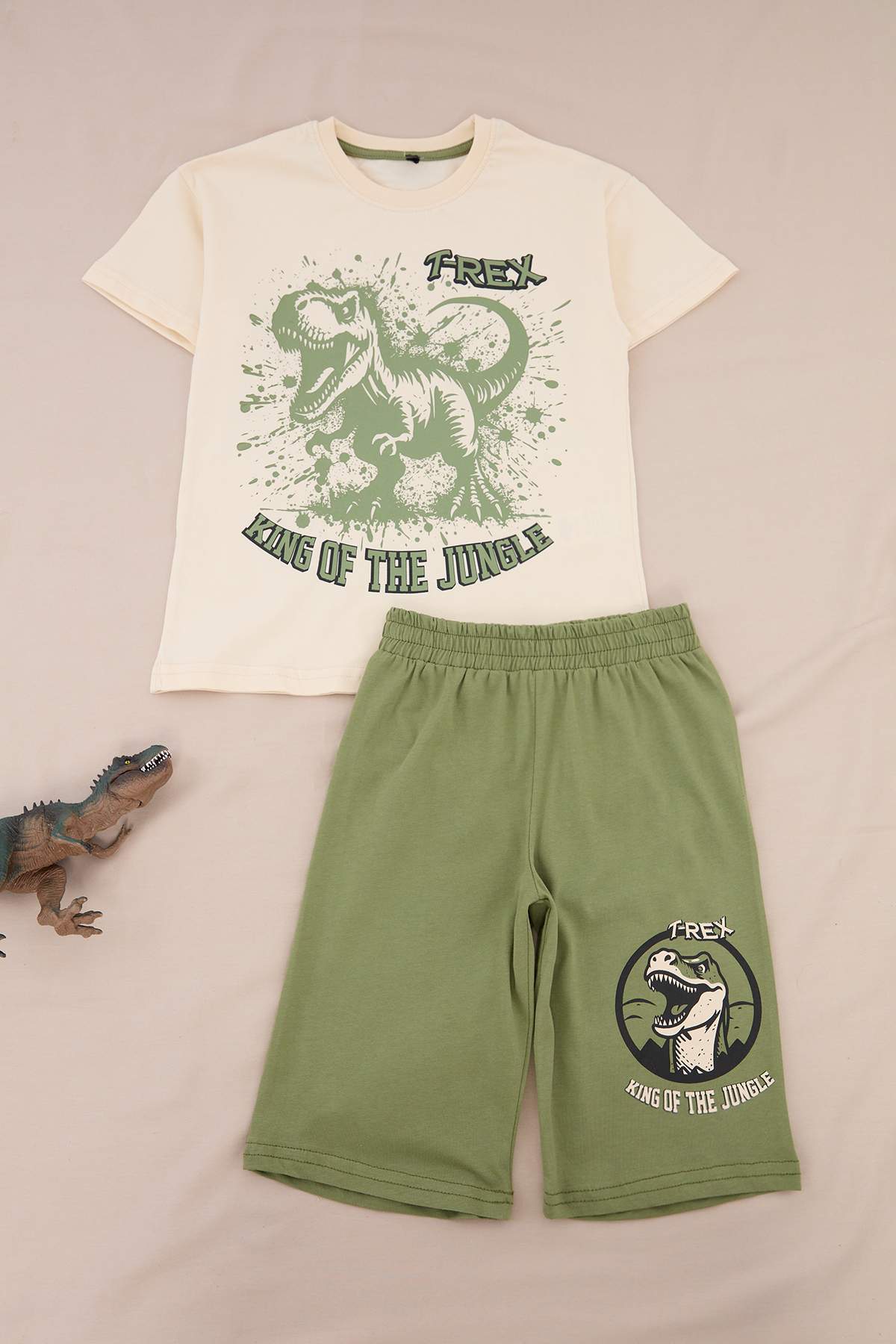 Trendyolmilla Kids Yeşil Baskılı Örme Alt - Üst Takım TKDSS26AU00106