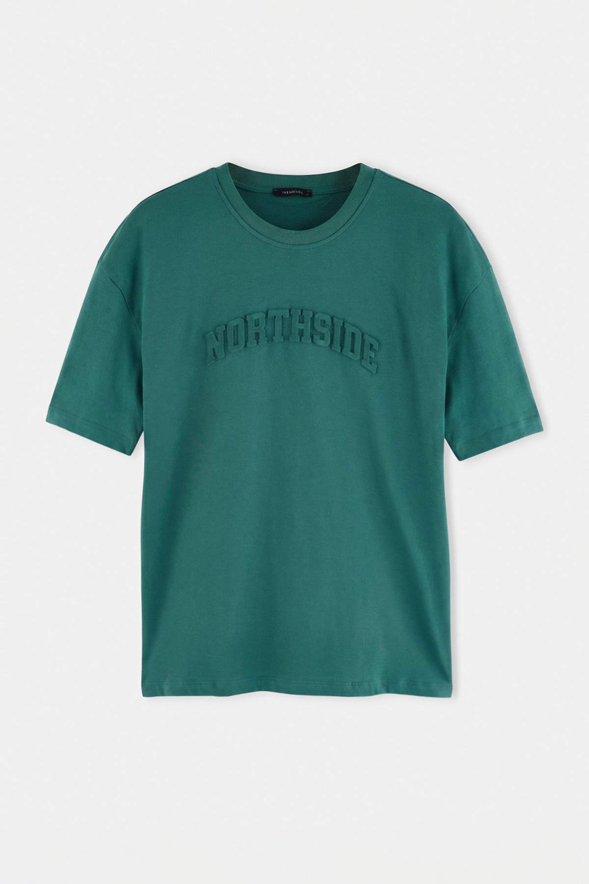 Trendyolmilla Man Koyu Yeşil Oversize/Rahat Kesim Kabartma Baskılı T-Shirt TMNSS26TS00084