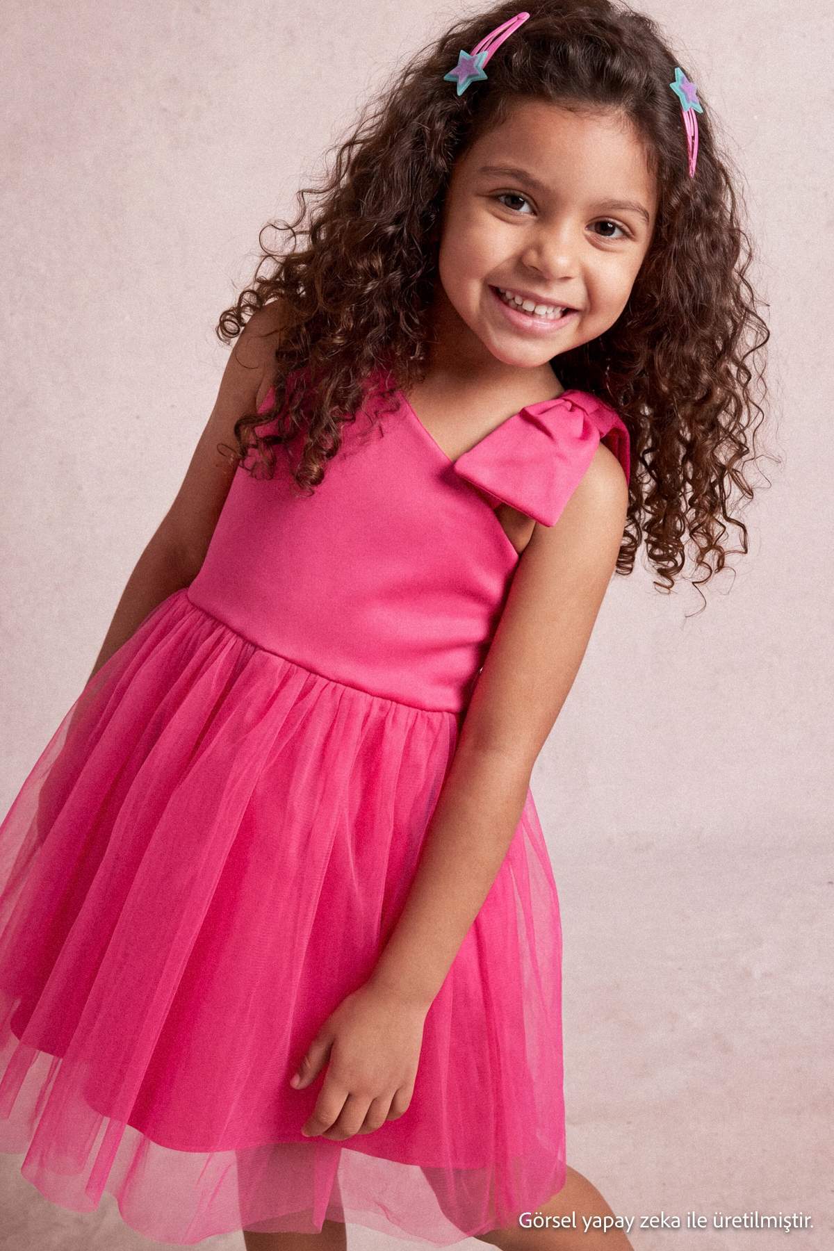 Trendyolmilla Kids Fuşya Maxi Düz Dokuma Elbise TKDSS26EL00064