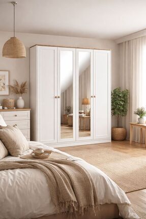 VENATTO Smart 4 Kapılı Aynalı Gardrop/ Dolap(%100MDF)