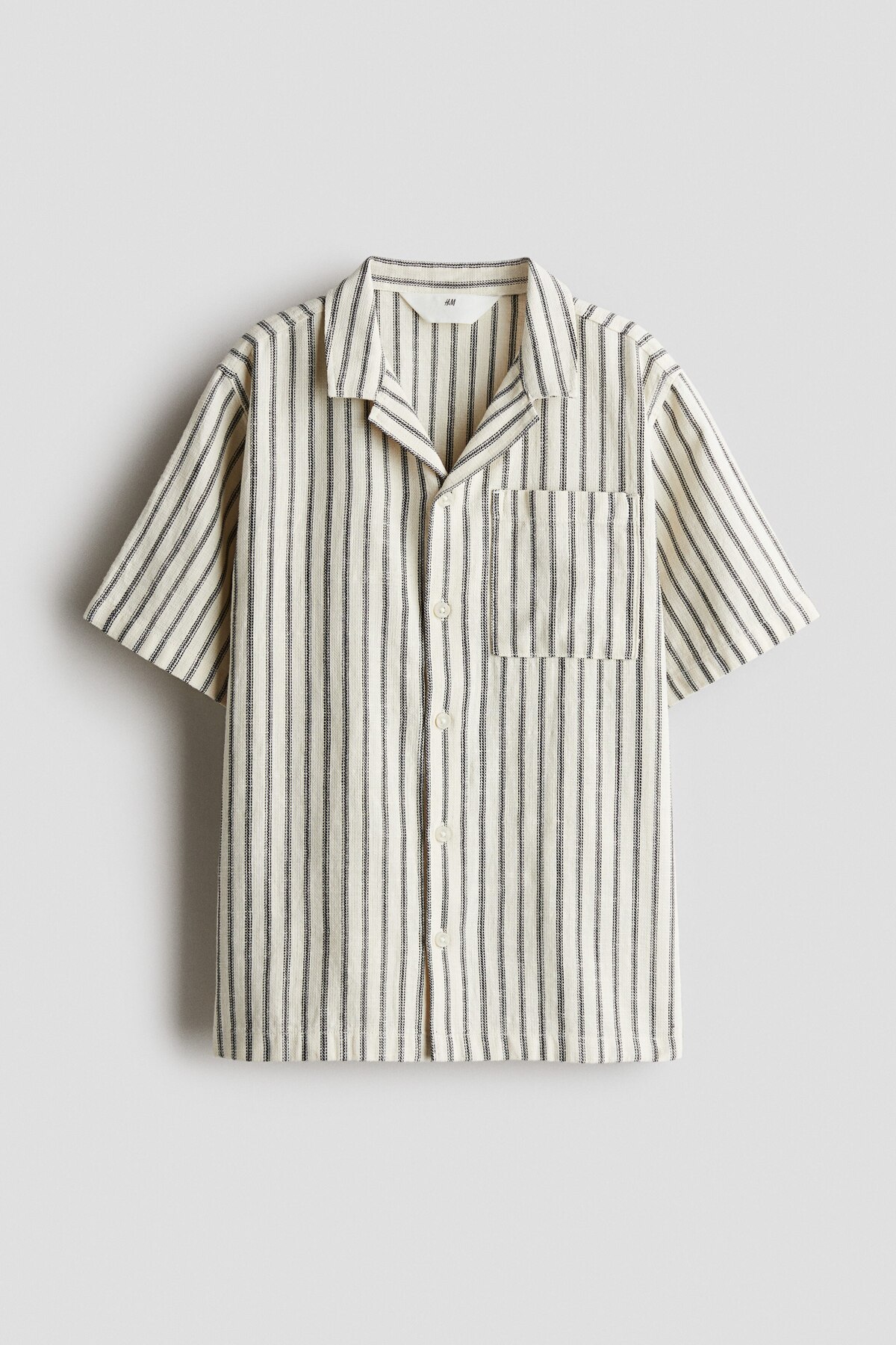 پیراهن یقه دار مردانه نخی اچ اند ام پیراهن H&M