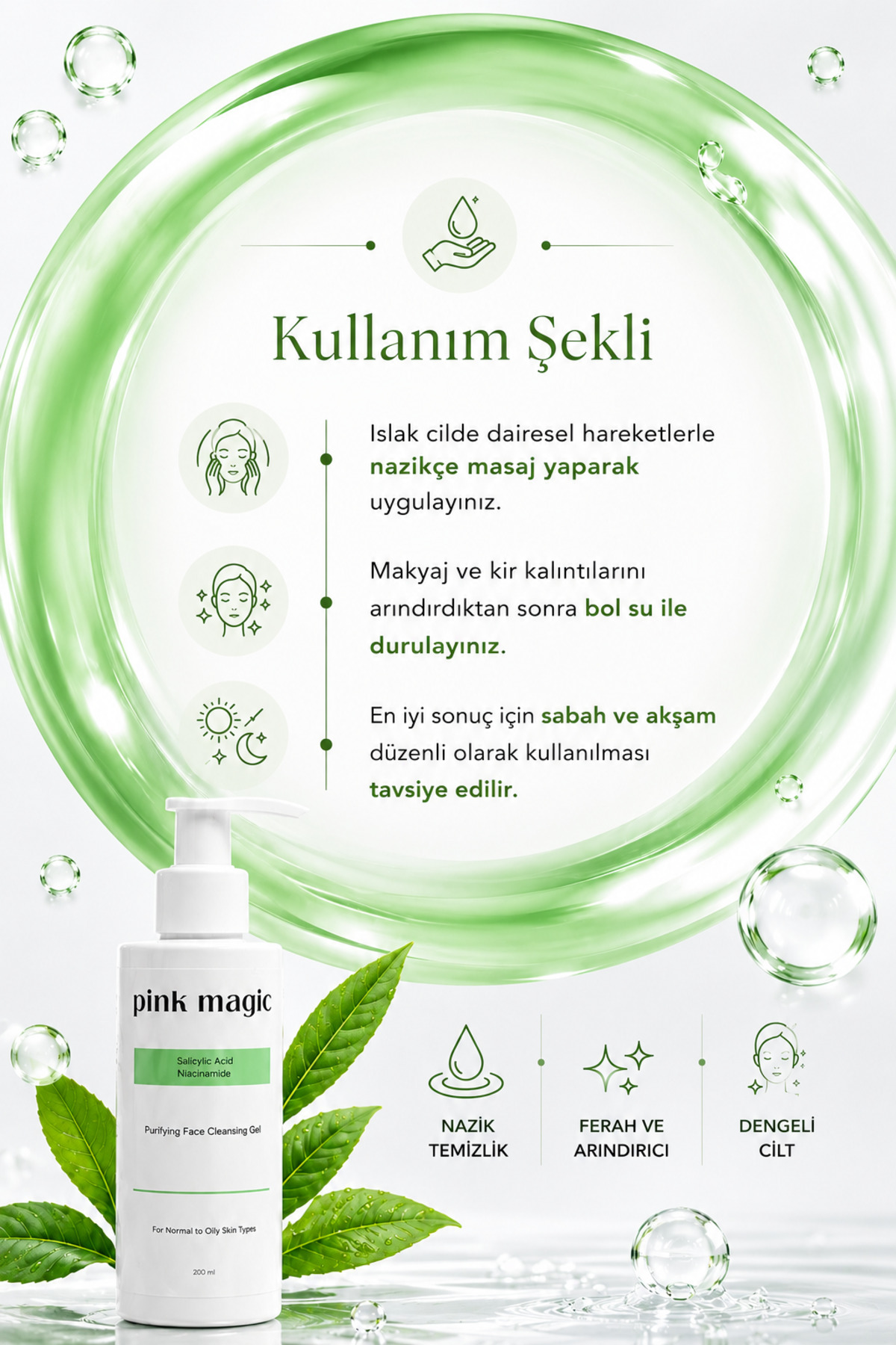Arındırıcı Yüz Temizleme Jeli - Normal, Karma ve Yağlı Ciltlere Özel — تصویر 8 از 8