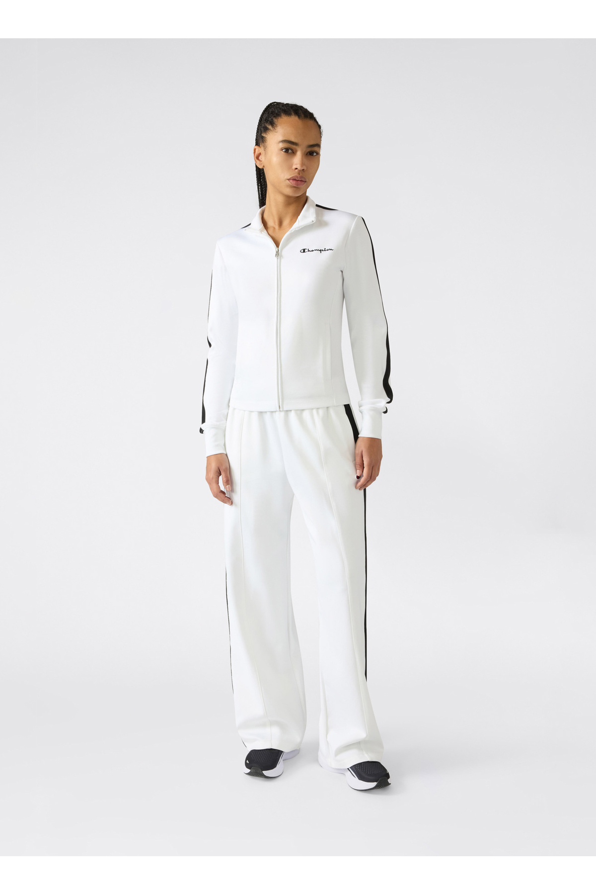 Champion 118596-WW001 Full Zip Hoodie Sweats Beyaz Kadın Zip Ceket