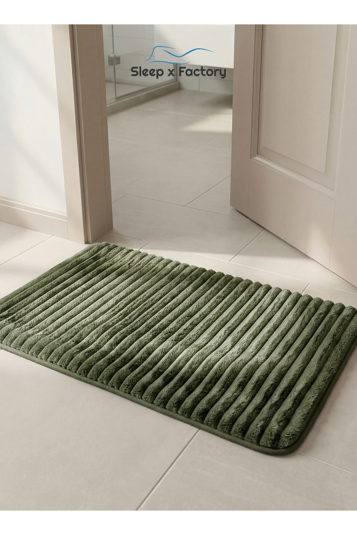 Sleep x Factory Memory Foam Bath Mat 46×70 cm – Ultra Soft Absorbent Bathroom...
