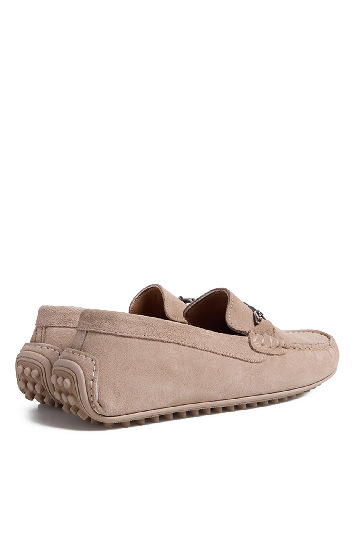 Fabrika Bej Erkek Deri Loafer APEX-KOMOMBO-SUET görsel 3
