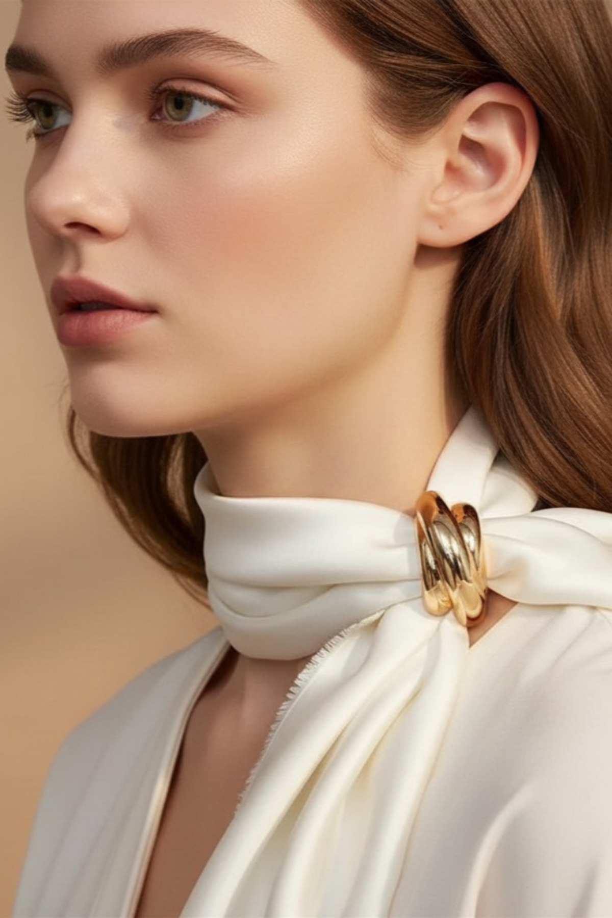 trendlover scarf ring, t-shirt clip, gold color