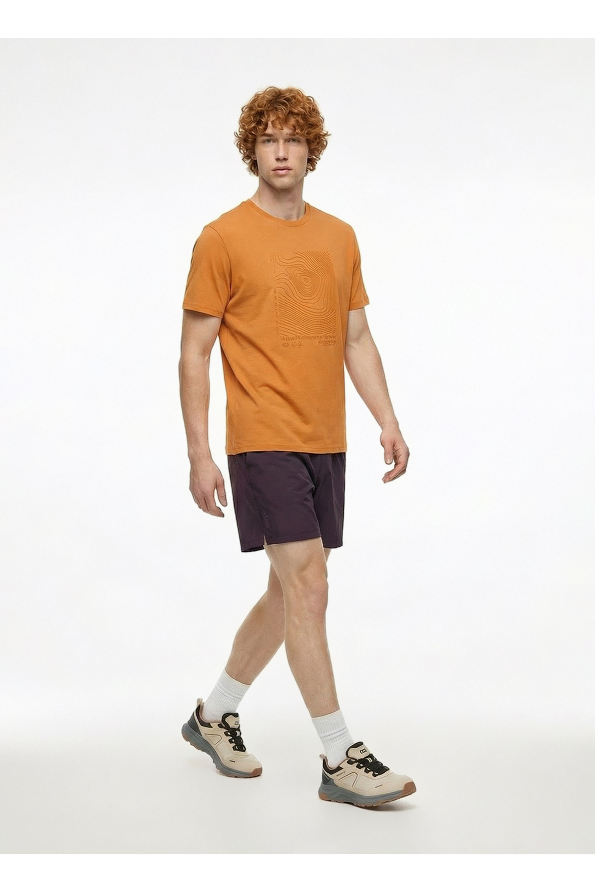 Discovery Expedition Turuncu Erkek Bisiklet Yaka Relaxed Fit T-Shirt D6SM-TST3759 görsel 2