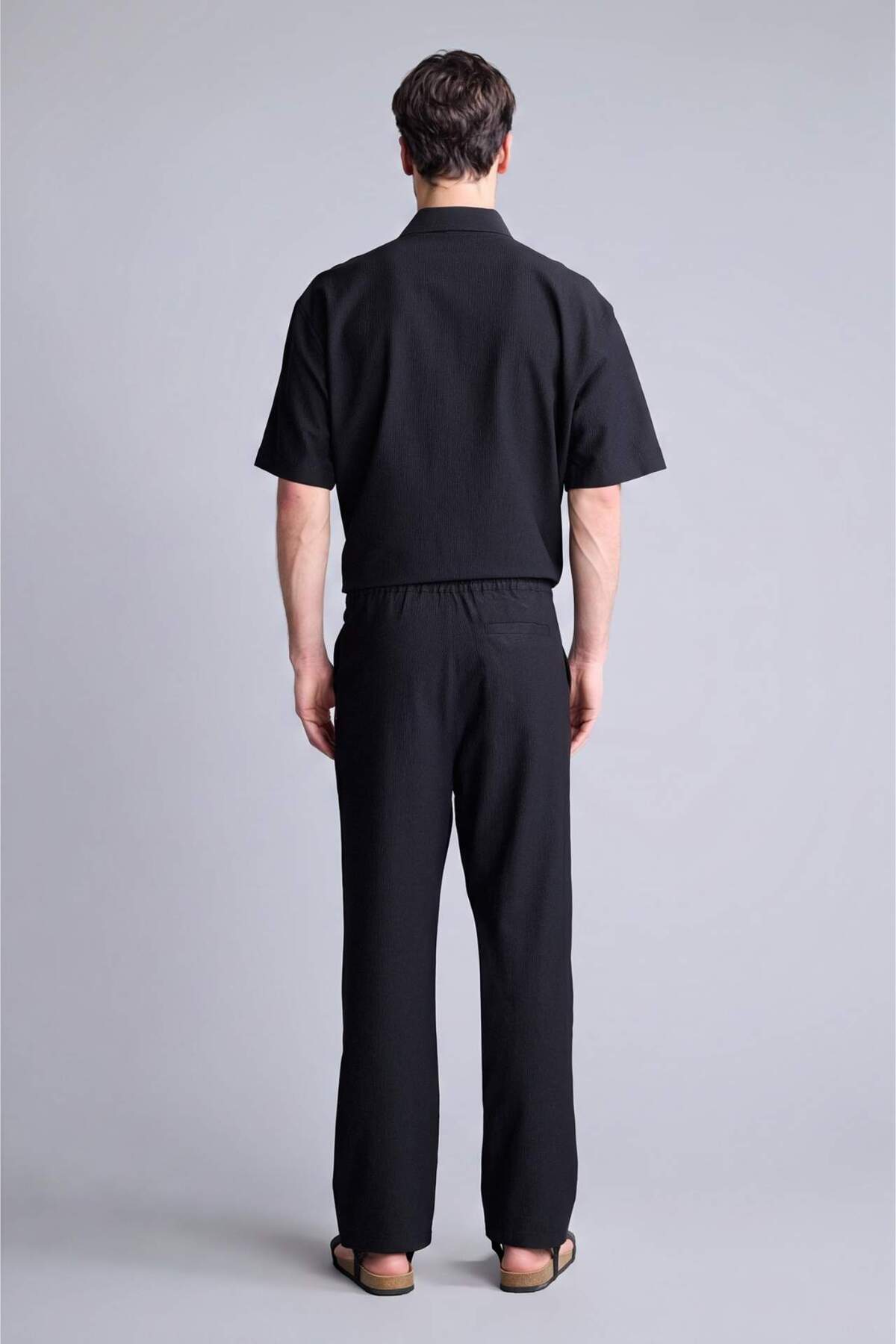Basic Baggy Fit Pantolon F7803AX26SM — مشکی — تصویر 5 از 5