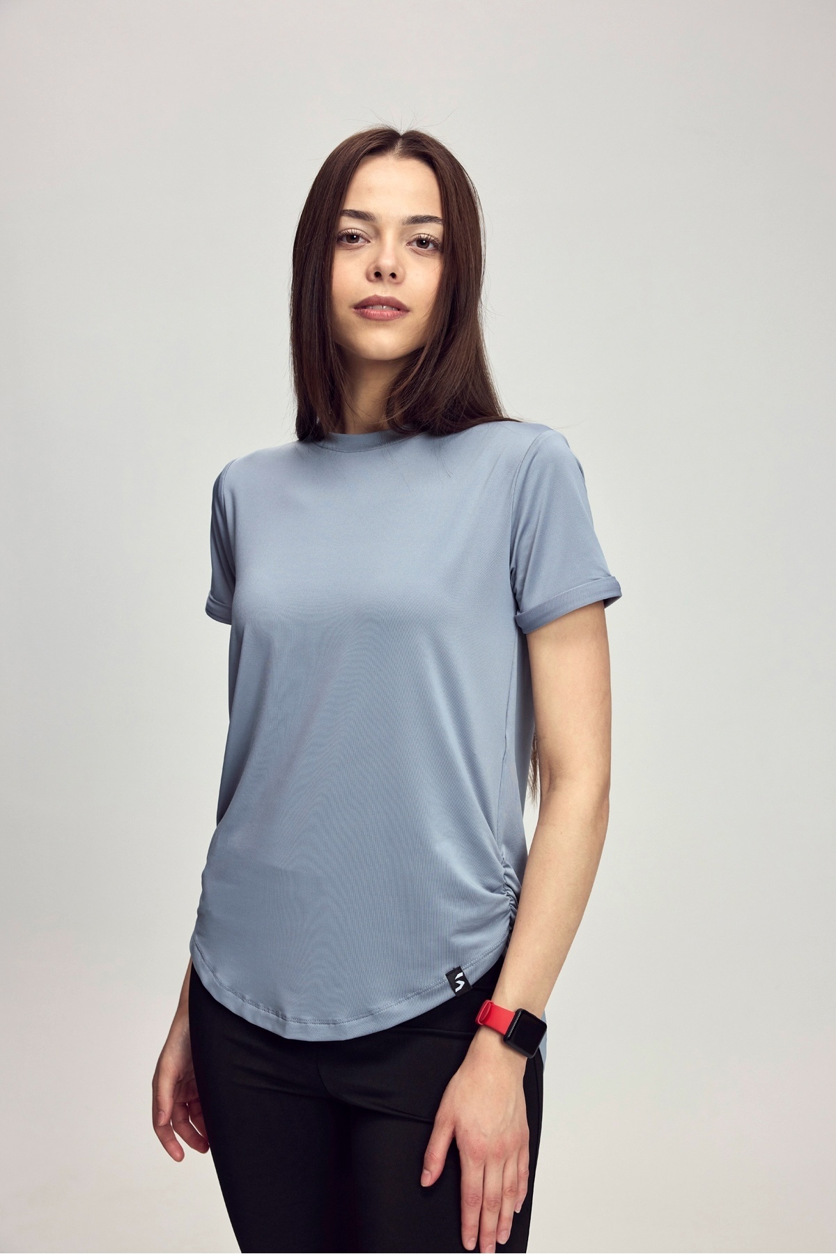 Scorp Aria Sırt Detaylı Kadın Spor Tişört Gri görsel 3