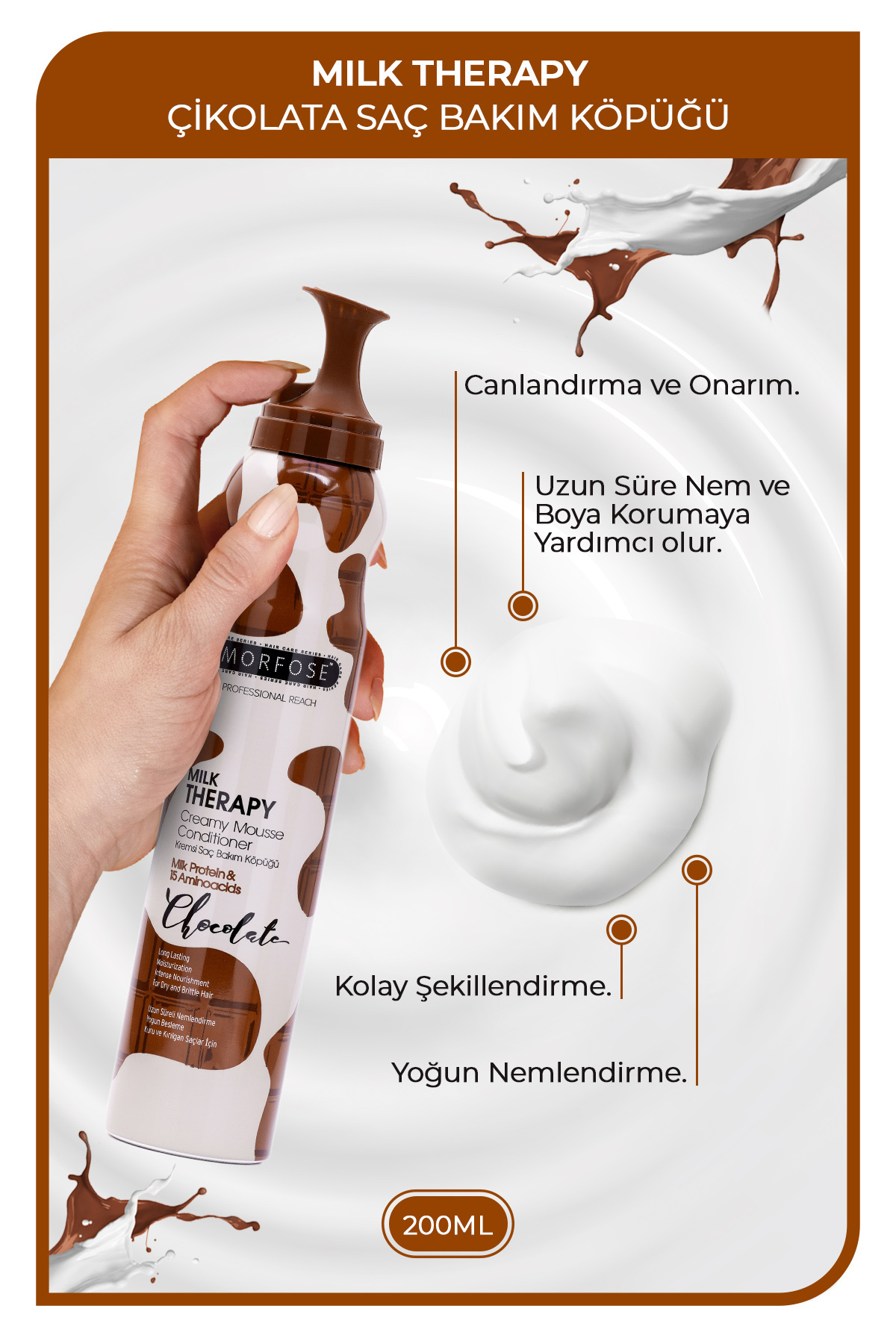 Milk Therapy Saç Köpüğü Chocolate 200 ml 2 Adet — 1100005812-1 — تصویر 2 از 3