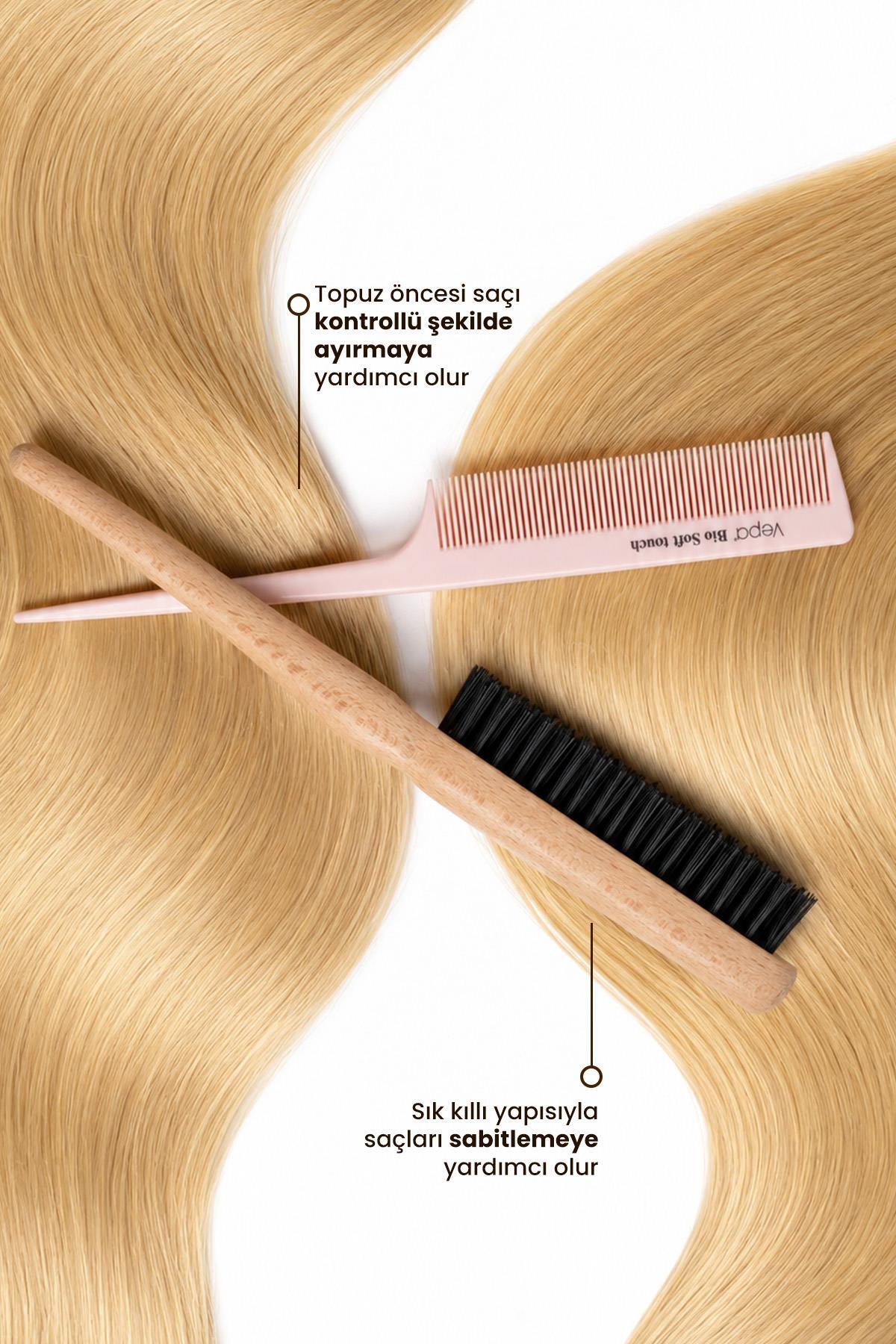 Sleek Bun Set, Profesyonel Topuz FırçasıI, Krepe Tarak — رنگارنگ S139955210001 — تصویر 4 از 6