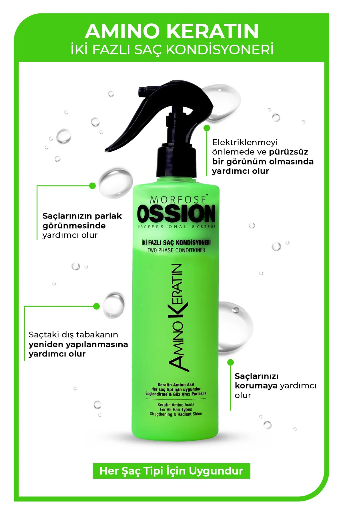 Amino Keratin Fön Suyu 400 ml — 1100002072 — تصویر 2 از 3