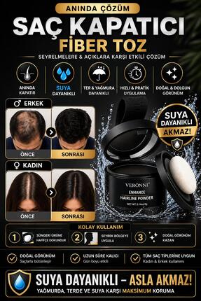 Veltrex Yeni Nesil Saç Dolgunlaştırıcı Siyah Pudra | Seyrek Sakal Saçlar için...
