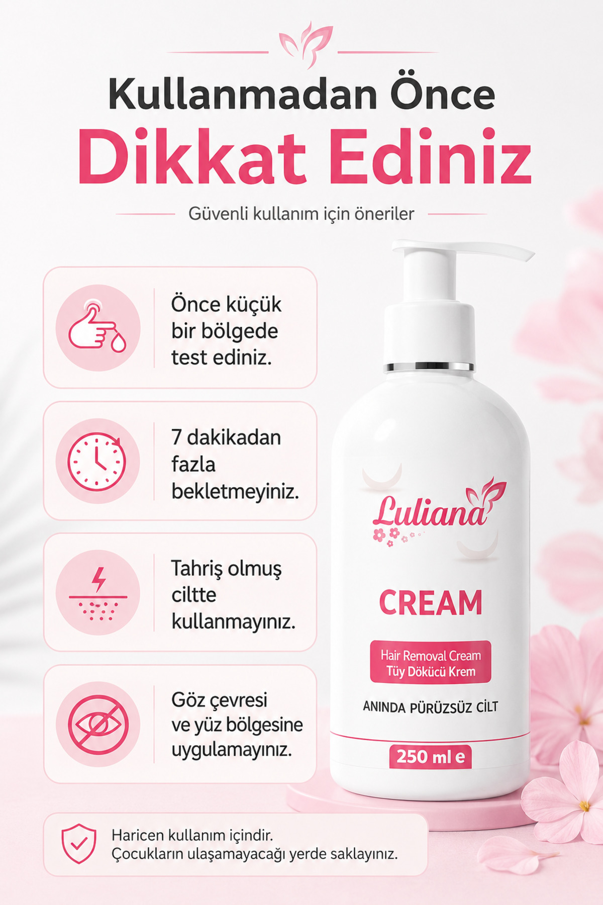 Tüy Dökücü Krem 250 ml Hassas Ciltlere Uygun Kolay Kullanım Pürüzsüz Cilt Etkisi — HR5464784848 — تصویر 8 از 8