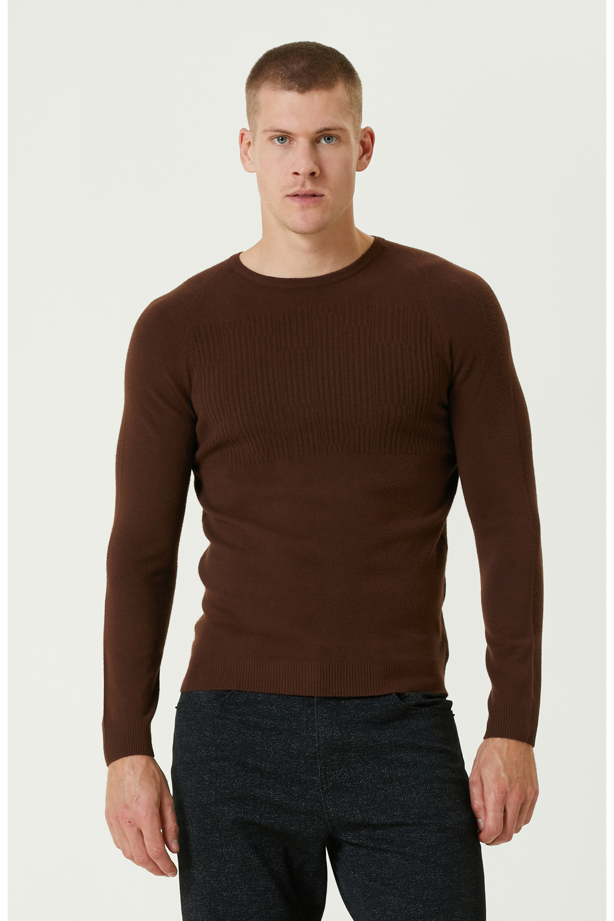 Tobacco Basic Knitwear Sweater