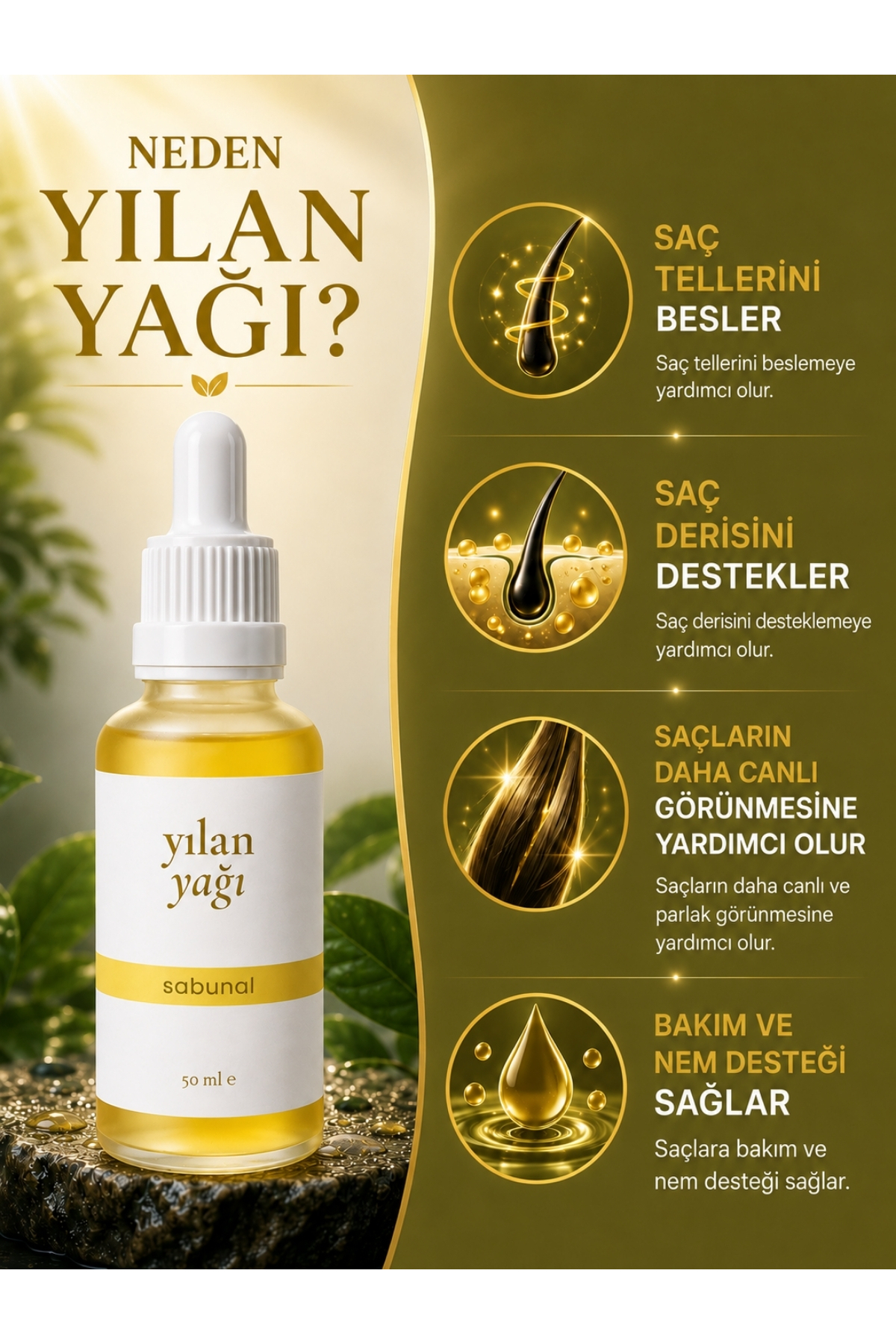 روغن مار ۵۰ میلی‌لیتری - روغن سنتی مناسب برای مراقبت از مو — s24yilan50 — تصویر 2 از 4