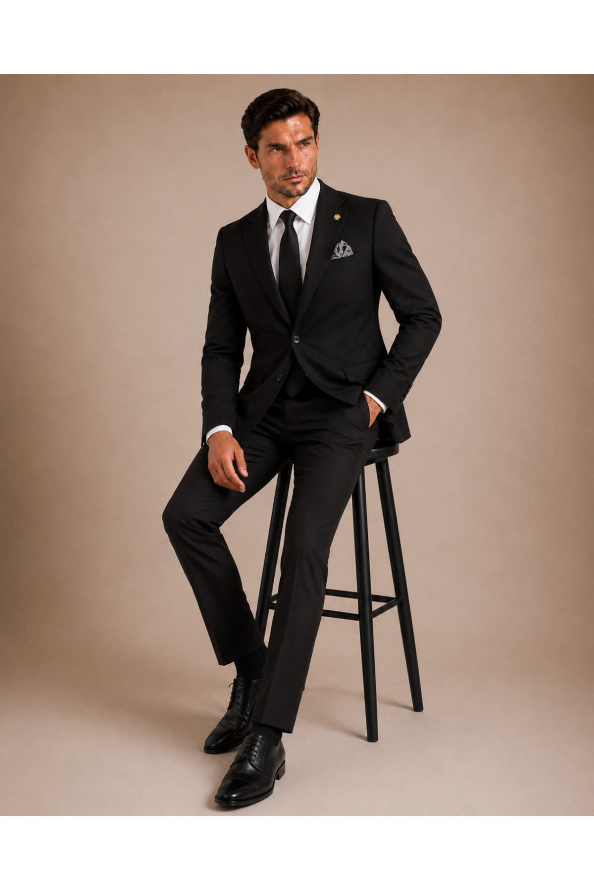 The Tailor Classics Erkek Klasik Takım Elbise - Erkek Pantolon Ceket - Dikiş Detaylı Çift Yırtmaçlı Takım Elbise görsel 4