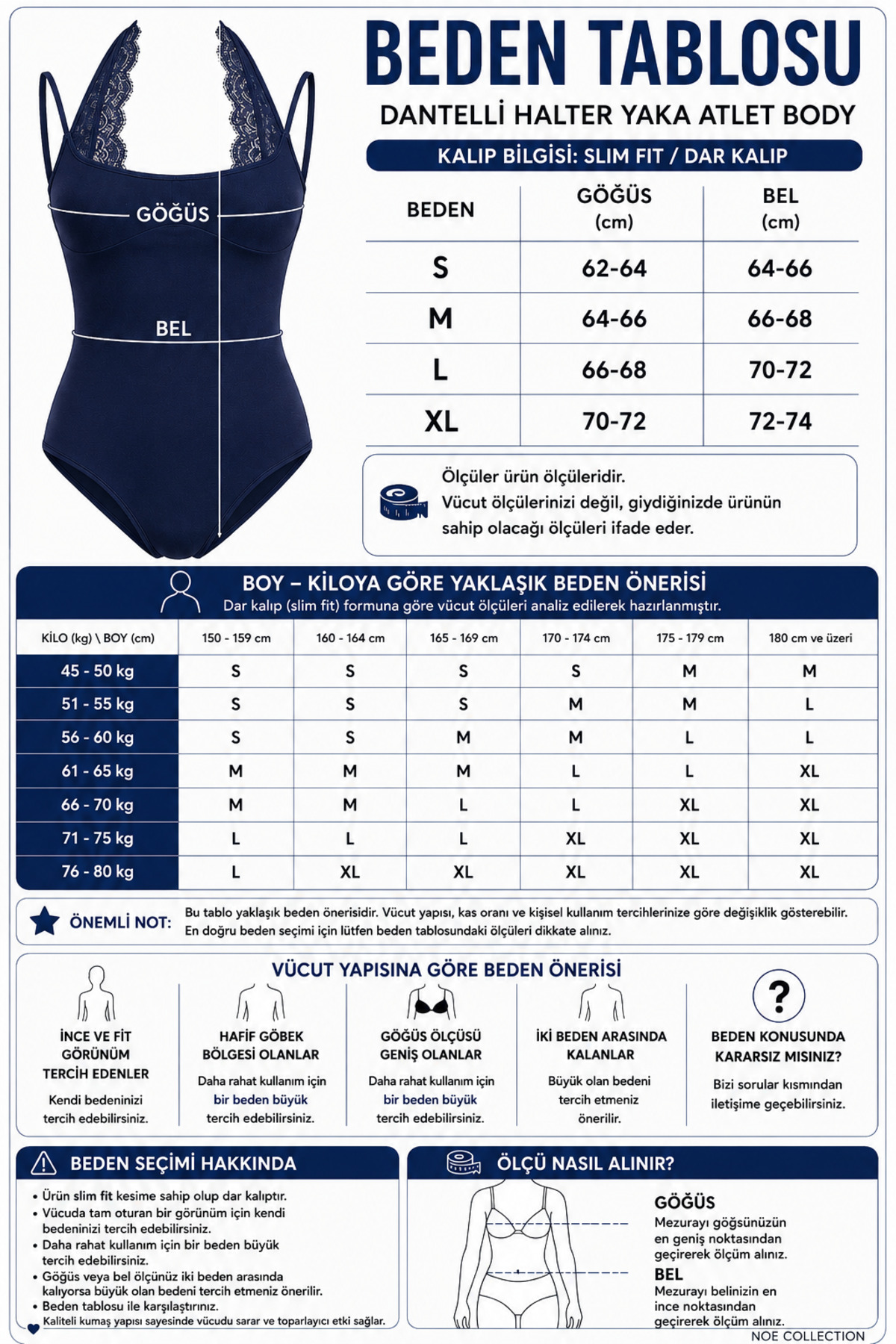 Kadın Dantel Yaka İnce Askılı Çıtçıtlı Body Slim Fit Dar Kalıp Likralı Bodysuit - Lacivert 5