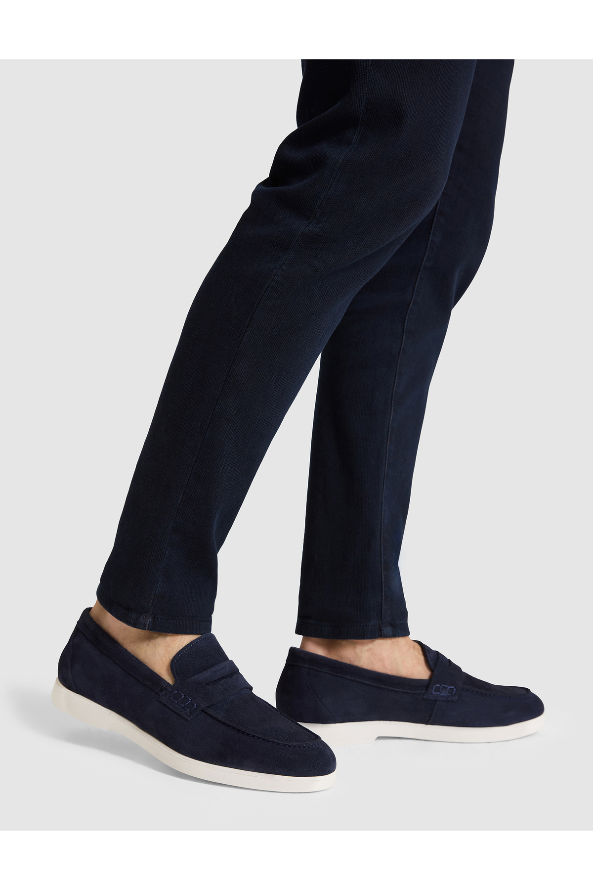 Pierre Cardin Lacivert Bant Detaylı %100 Deri Süet Loafer Ayakkabı 50327088-VR033 görsel 3