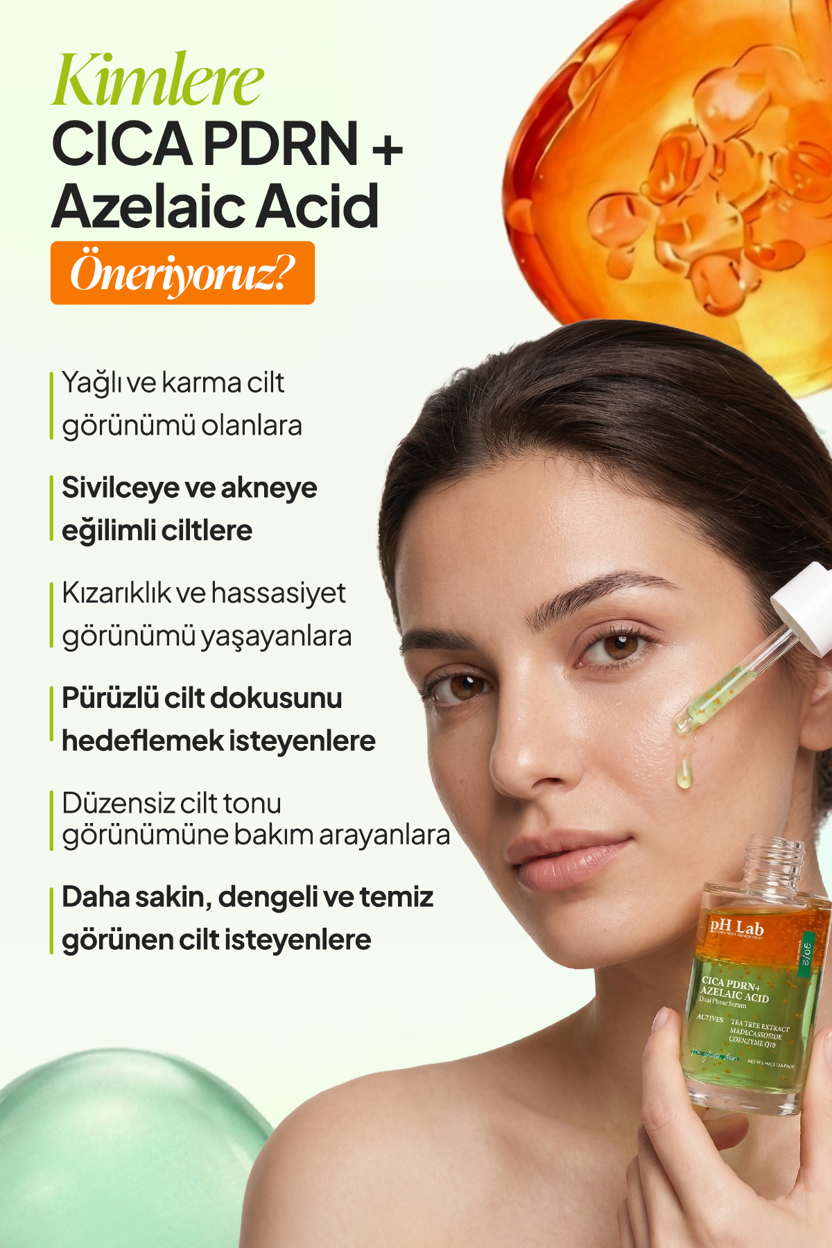 PhLab Akneye Eğilimli Ciltler için CİCA + AZELAIC ACID Çift Fazlı Dengeleyici Serum — PHCAS-01 — تصویر 8 از 8