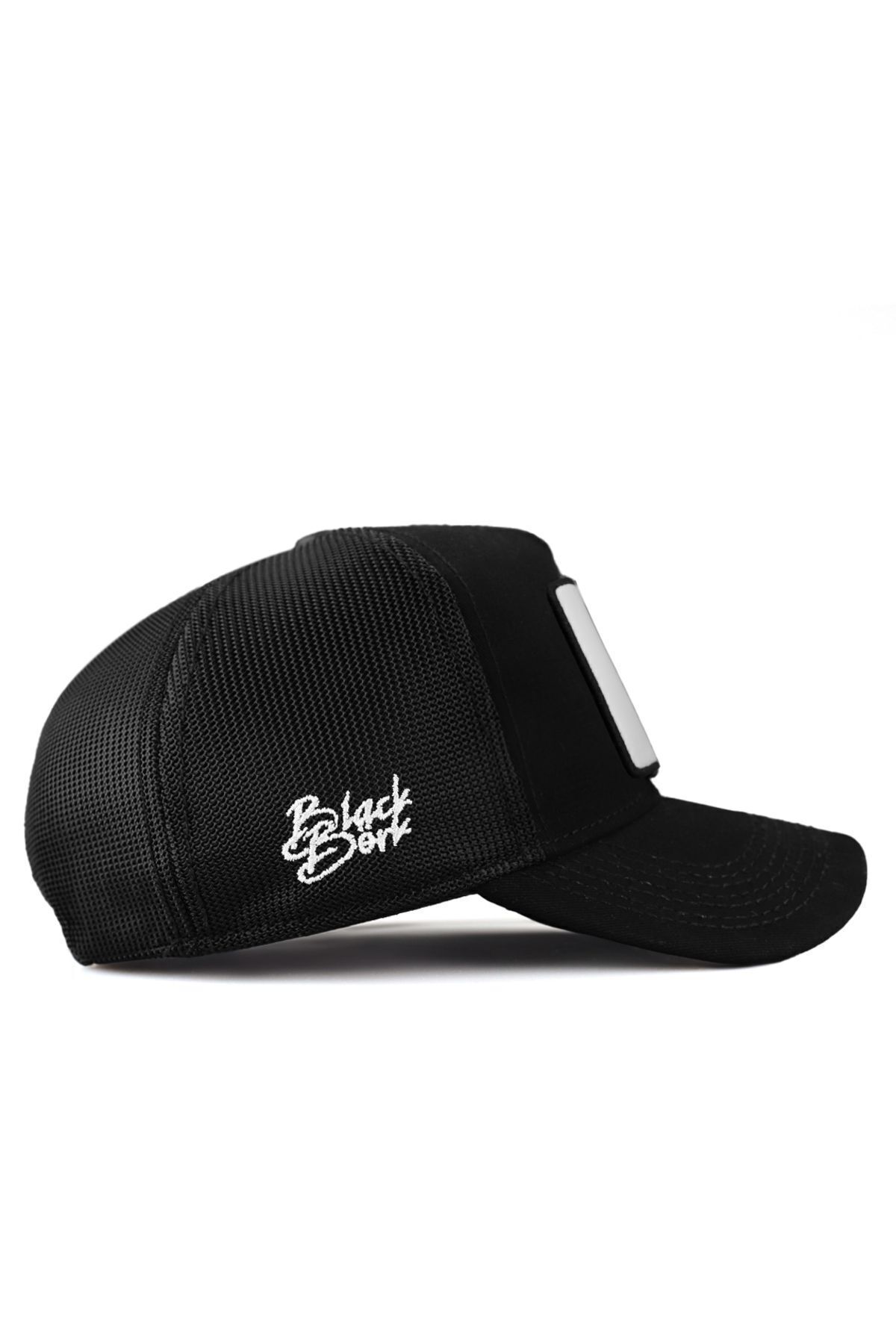 BlackBörk Aslan Logolu Siyah Trucker Şapka görsel 2